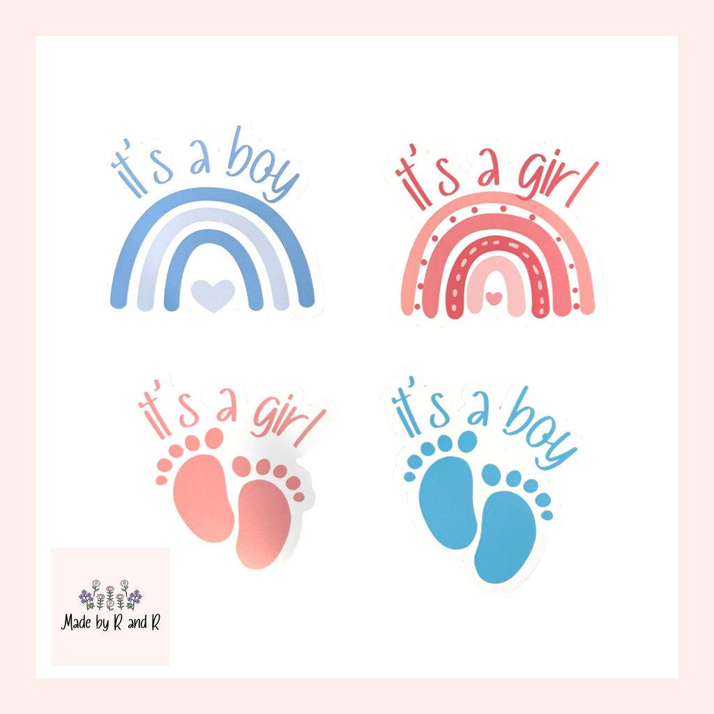 It's A Boy, It's A Girl Stickers (Choose One) From Made By R And R