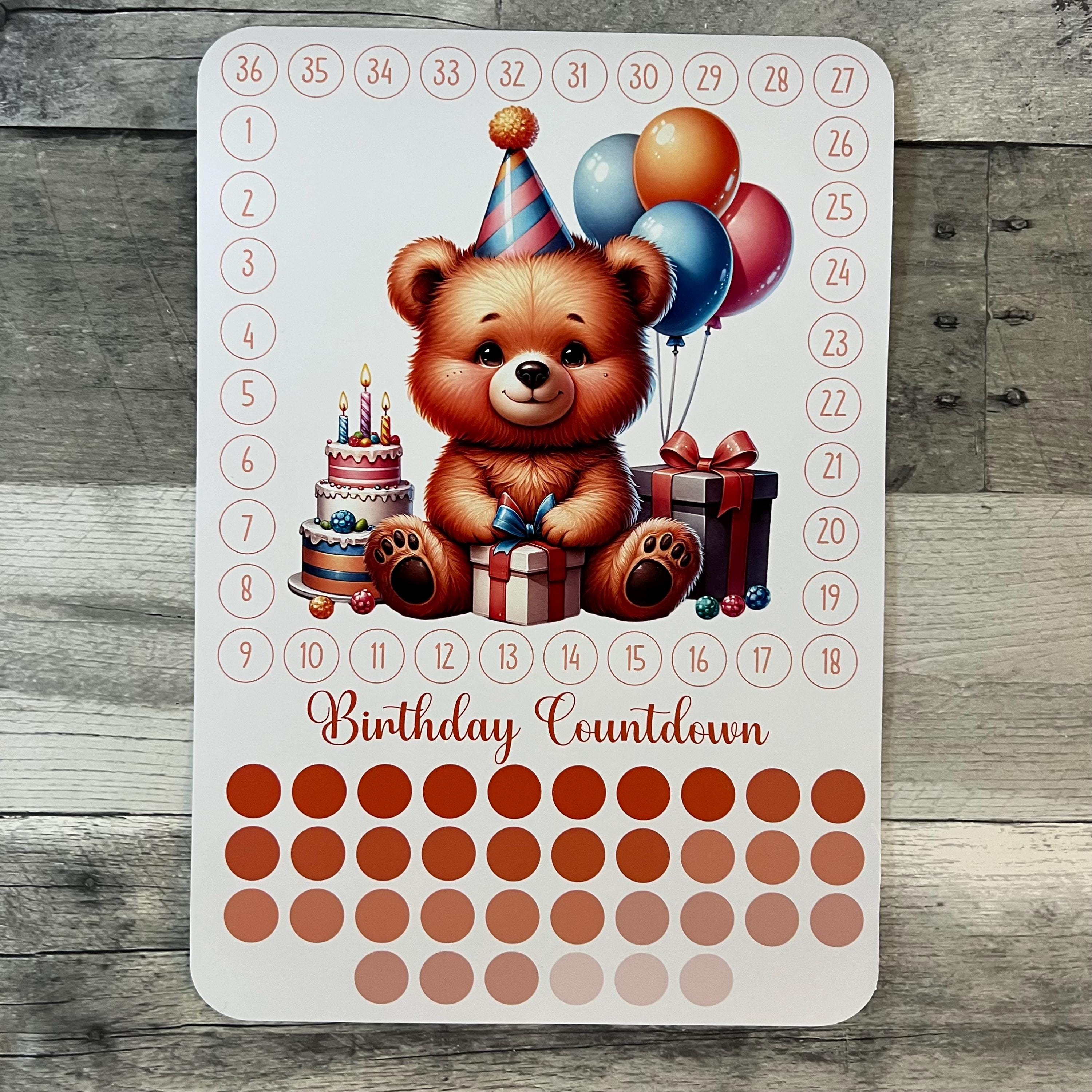 Birthday Countdown Activity Sticker (Choose One) From Made By R And R