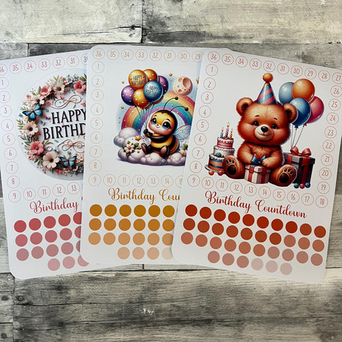 Birthday Countdown Activity Sticker (Choose One) From Made By R And R
