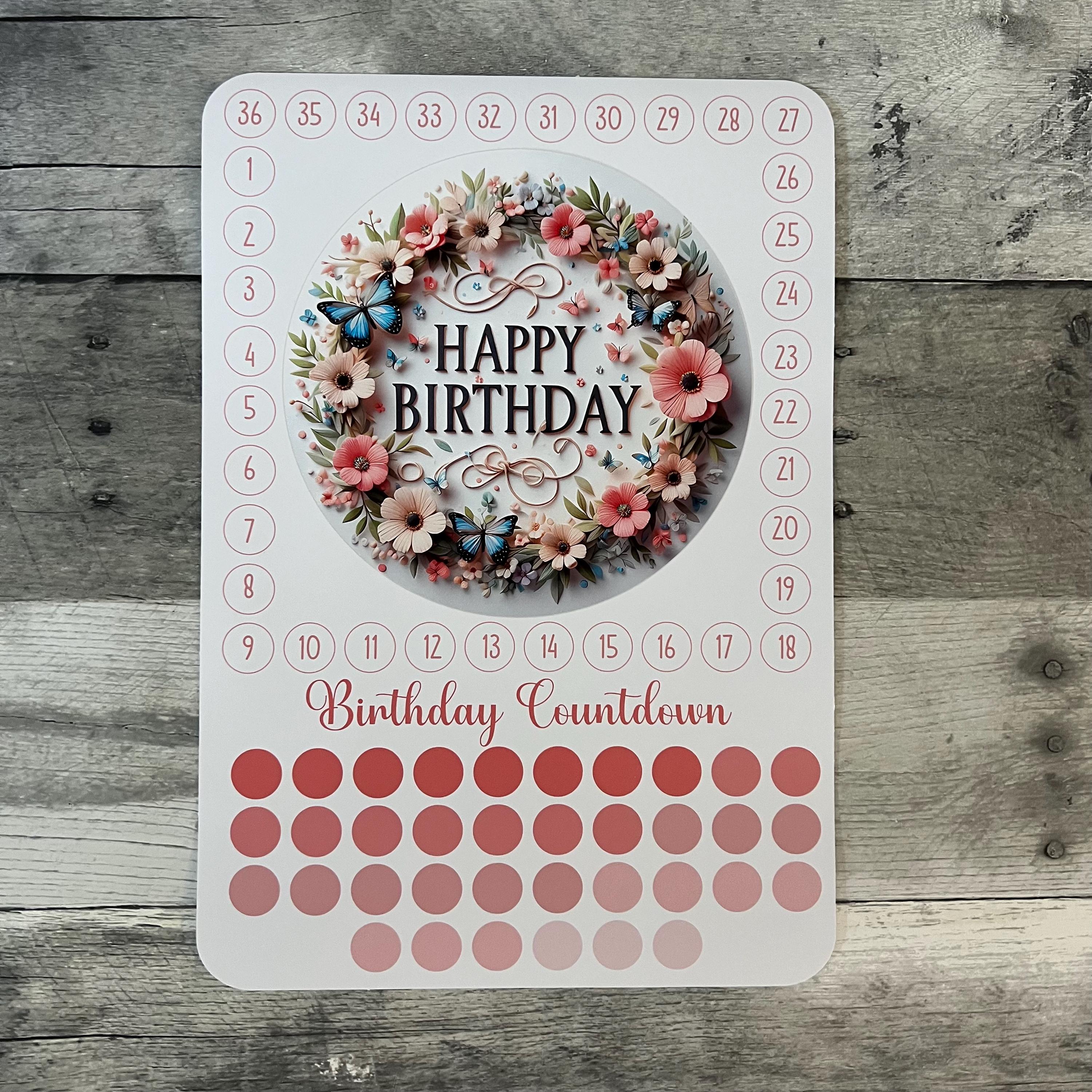 Birthday Countdown Activity Sticker (Choose One) From Made By R And R