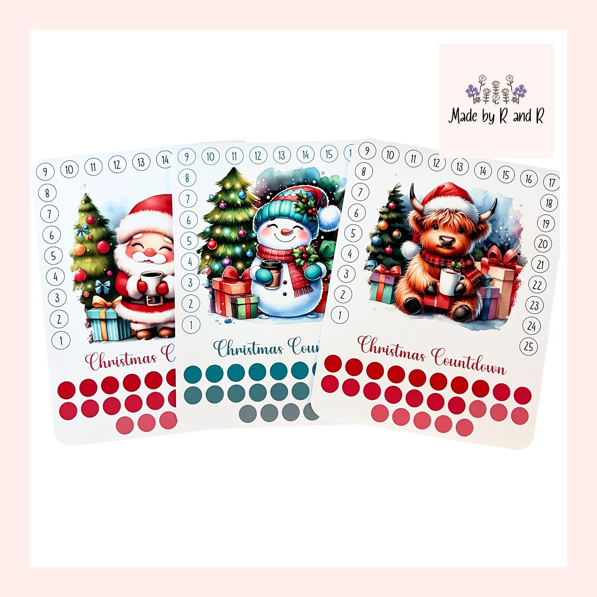 Christmas Countdown Activity Sticker (Choose One) From Made By R And R