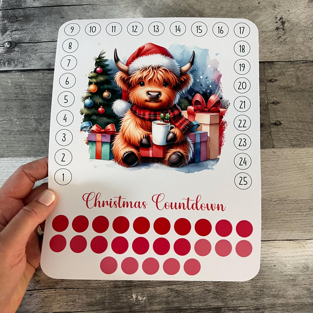 Christmas Countdown Activity Sticker (Choose One) From Made By R And R