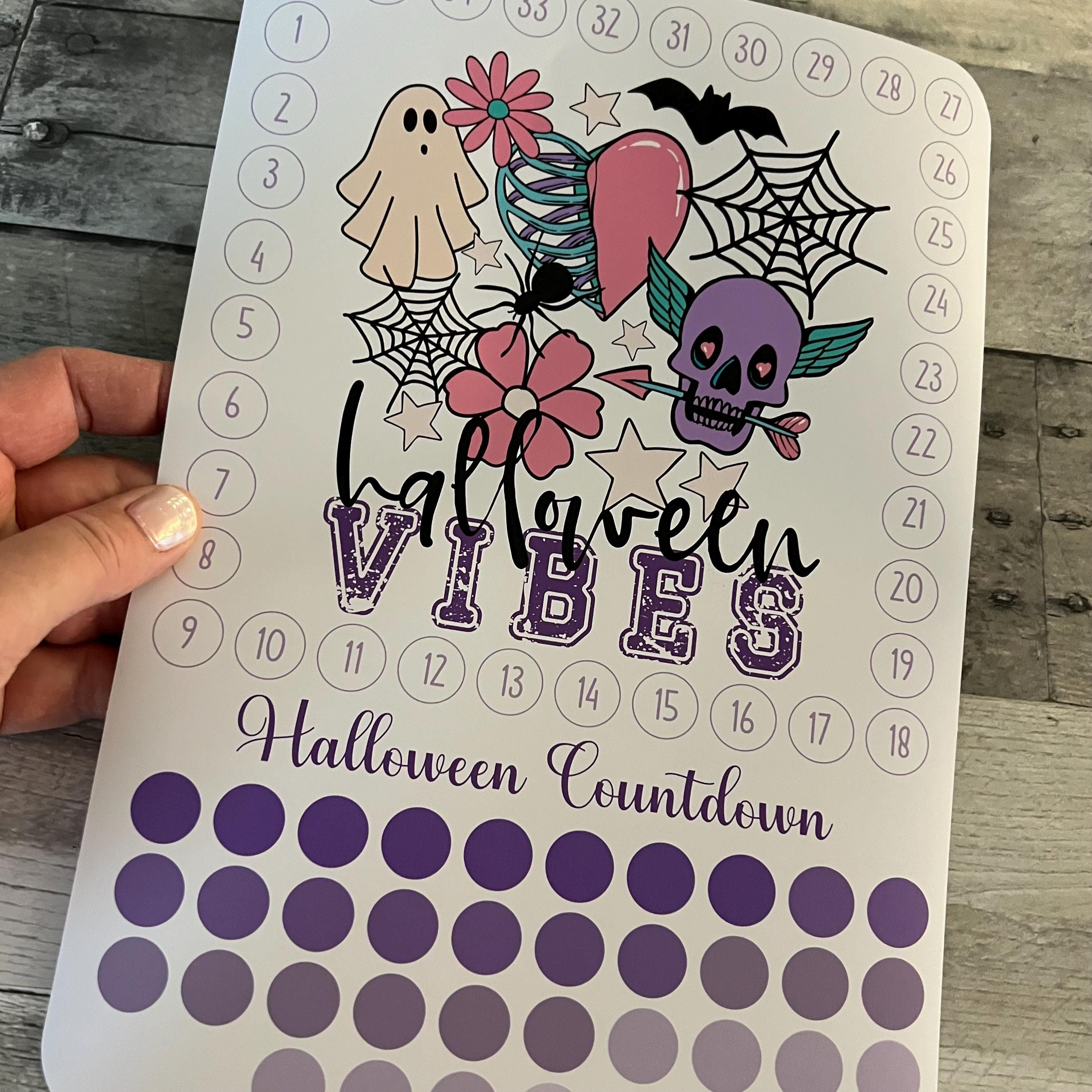 Halloween Countdown Activity Sticker (Choose One) From Made By R And R