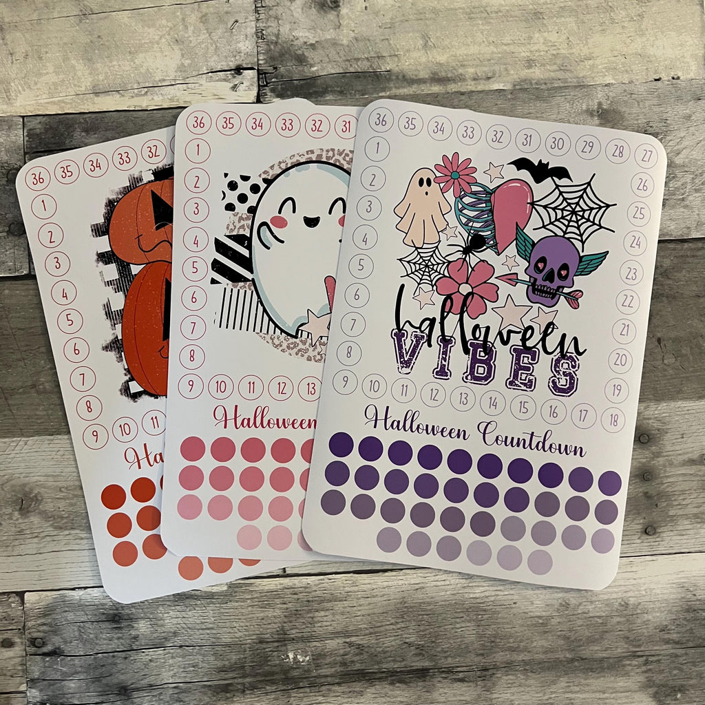 Halloween Countdown Activity Sticker (Choose One) From Made By R And R
