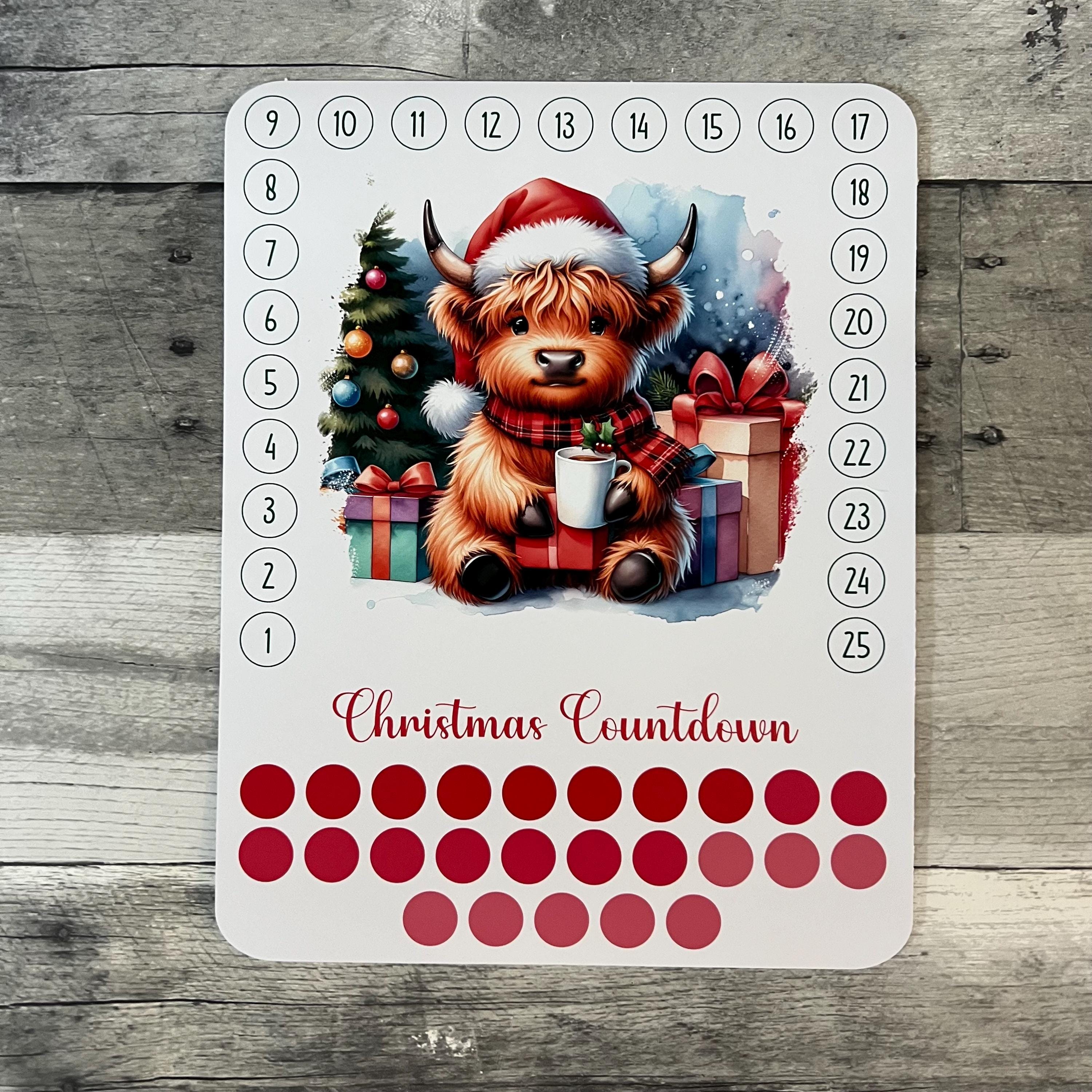Christmas Countdown Activity Sticker (Choose One) From Made By R And R
