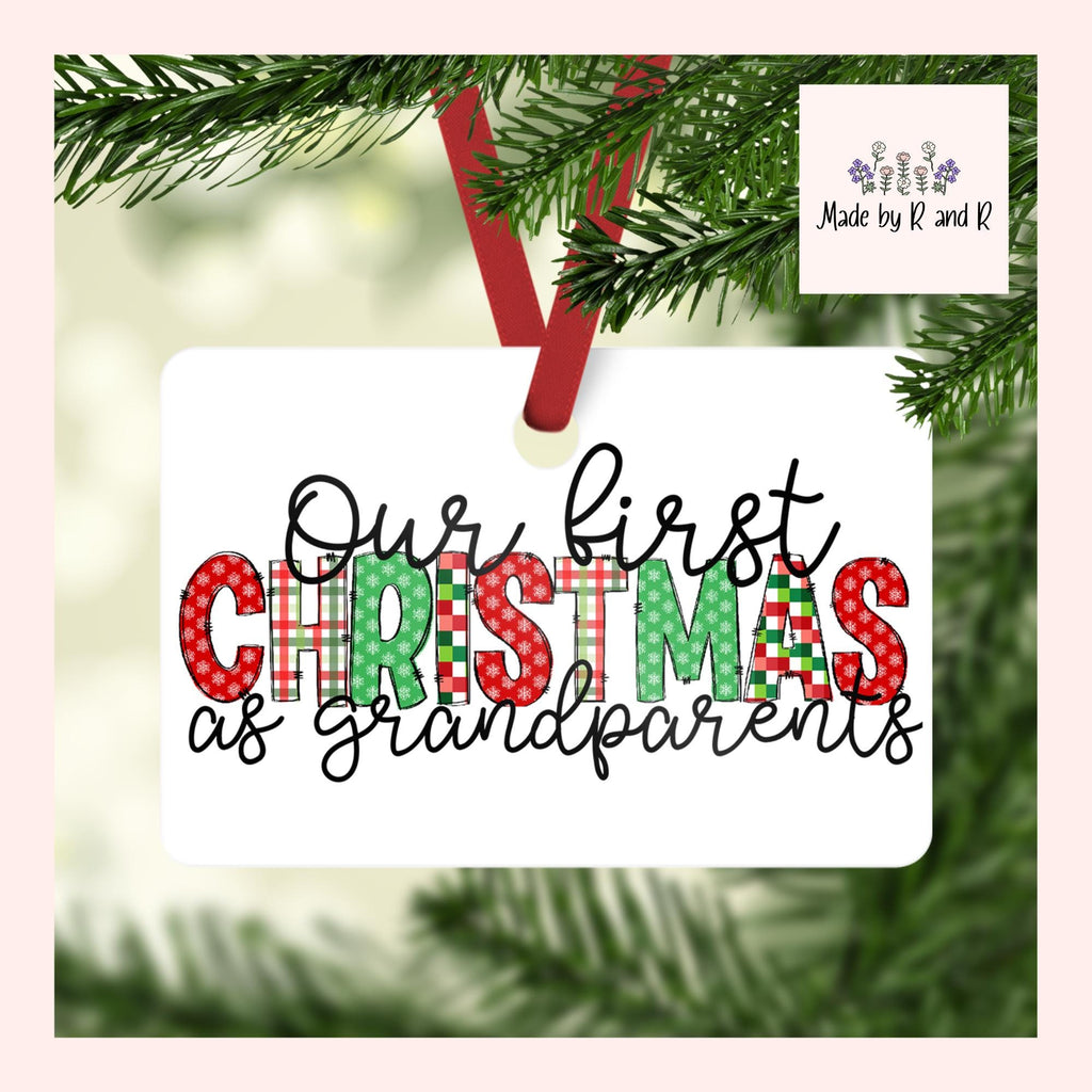 First Christmas Family Doodle Letter Ornaments From Made By R And R