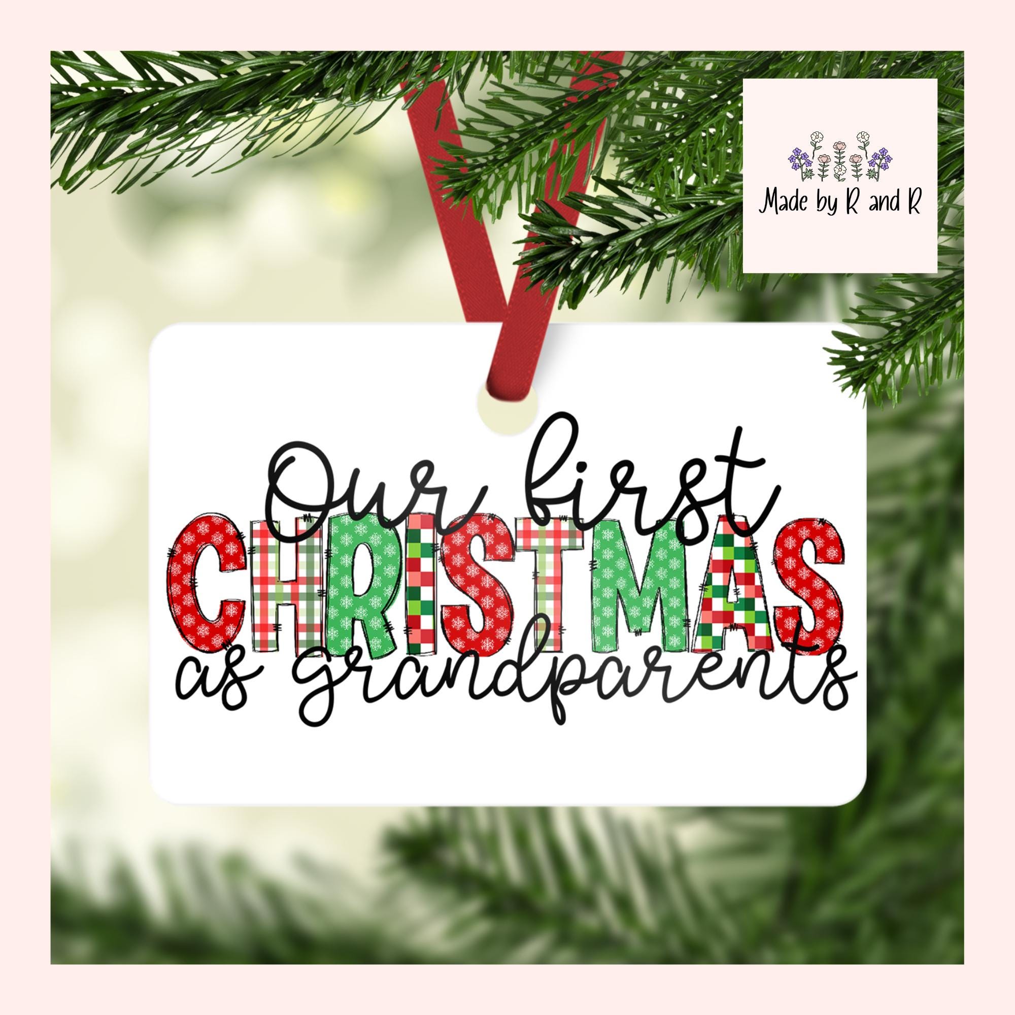 First Christmas Family Doodle Letter Ornaments From Made By R And R