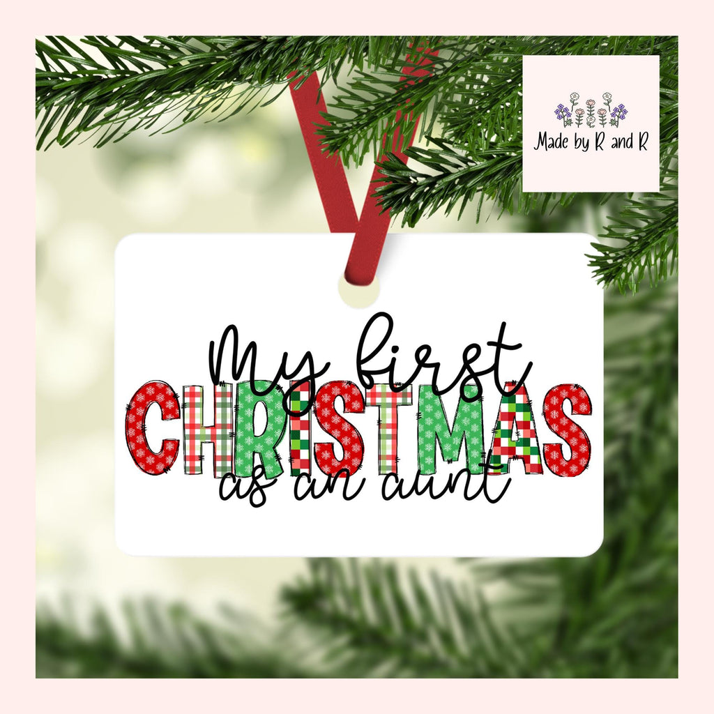 First Christmas Family Doodle Letter Ornaments From Made By R And R