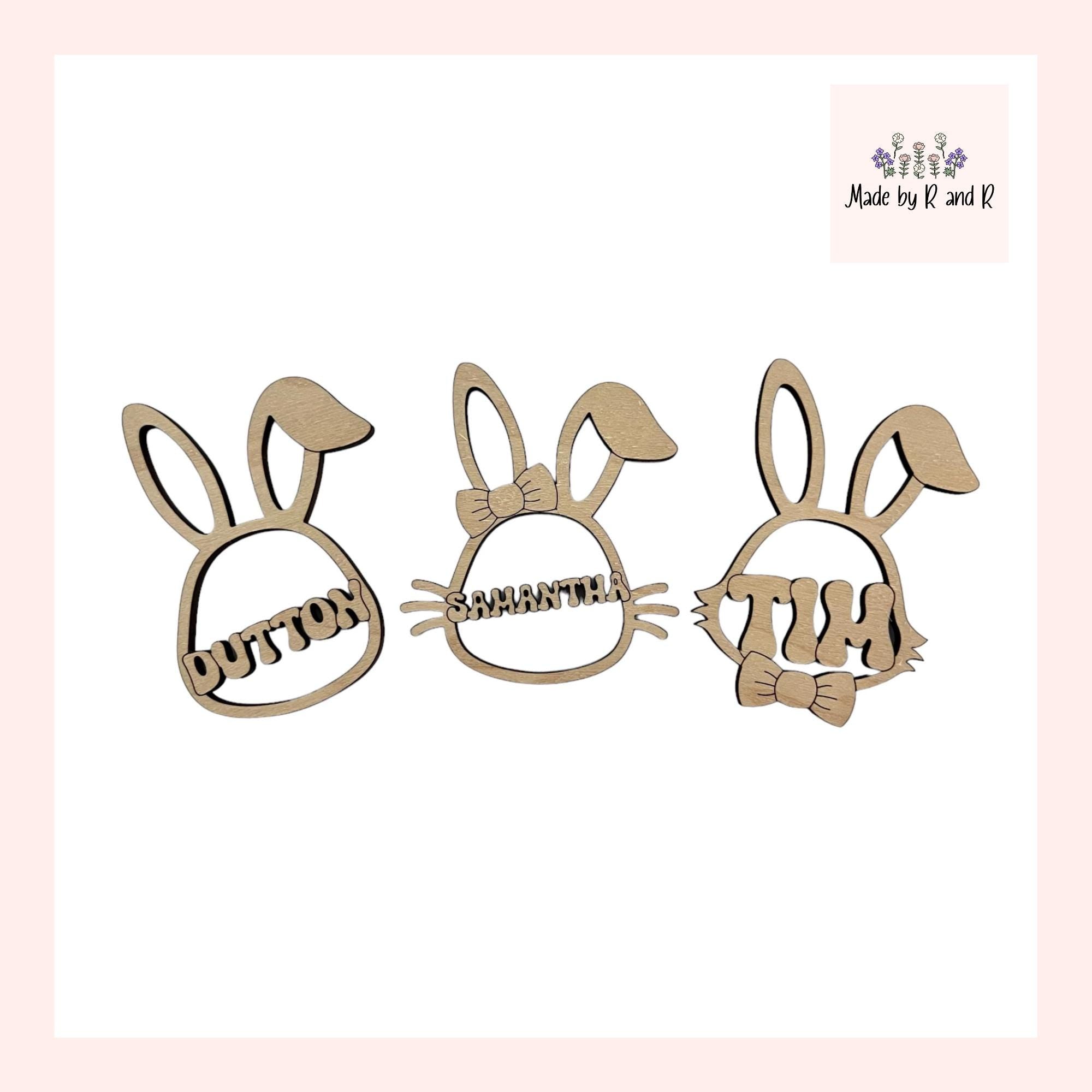 Personalized Wood Bunny Easter Tags From Made By R And R