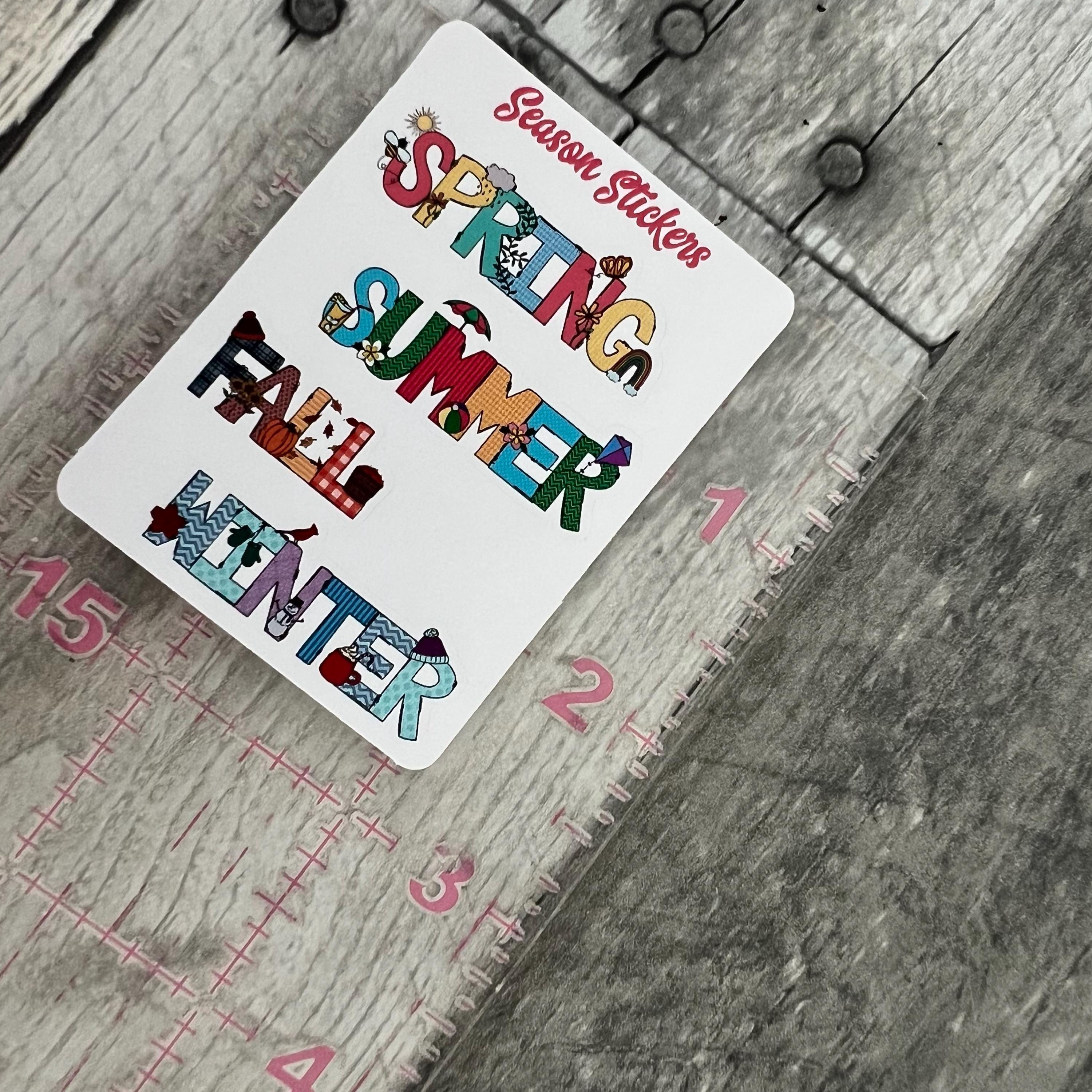 Season Stickers (set of 4) choose large or small size from Made By R And R