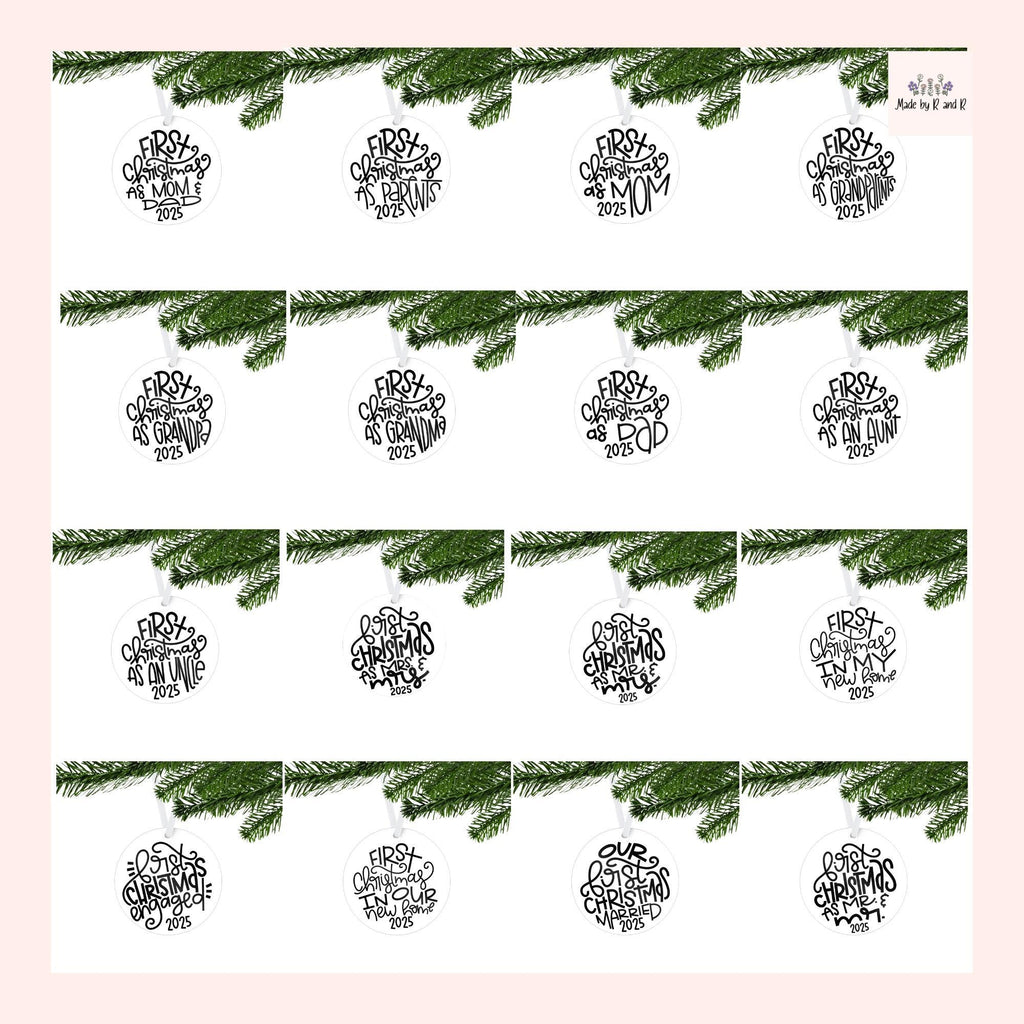 First Christmas Ornaments (Choose One) From Made By R And R