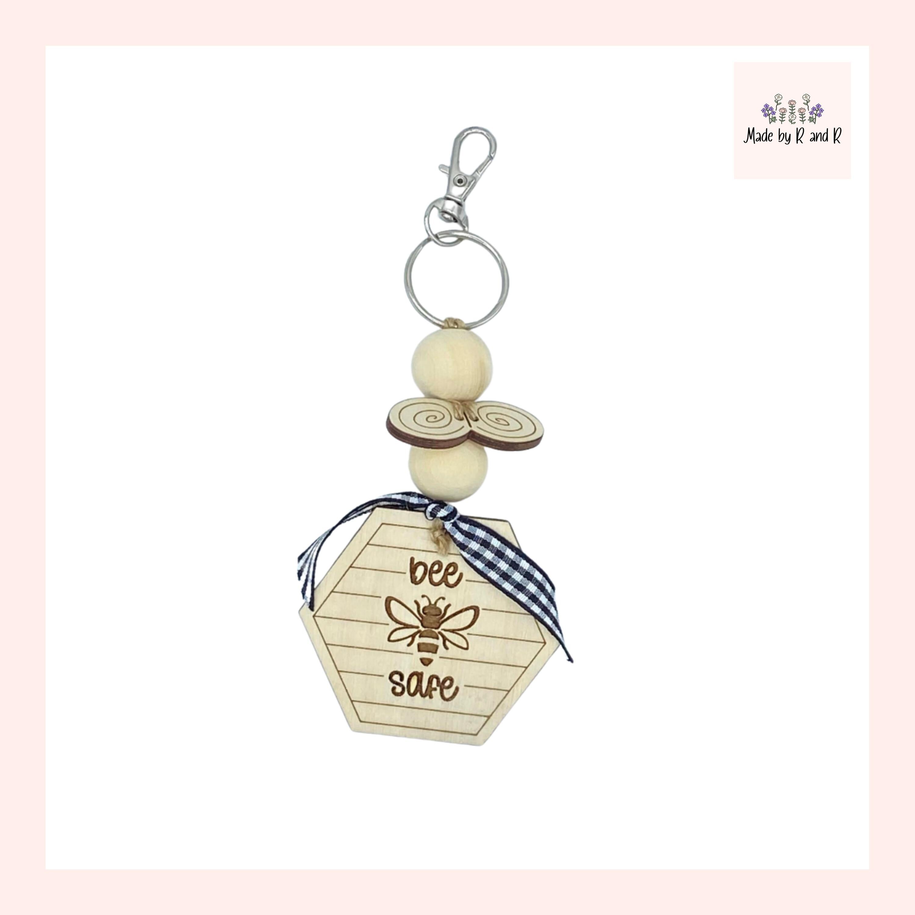 Bumble Bee Keychain with Clip From Made By R And R