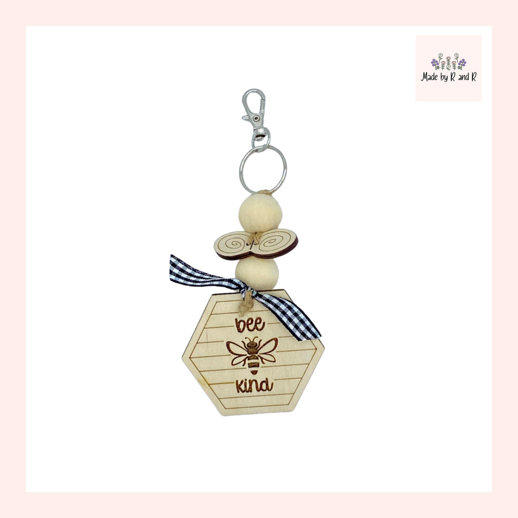 Bumble Bee Keychain with Clip From Made By R And R