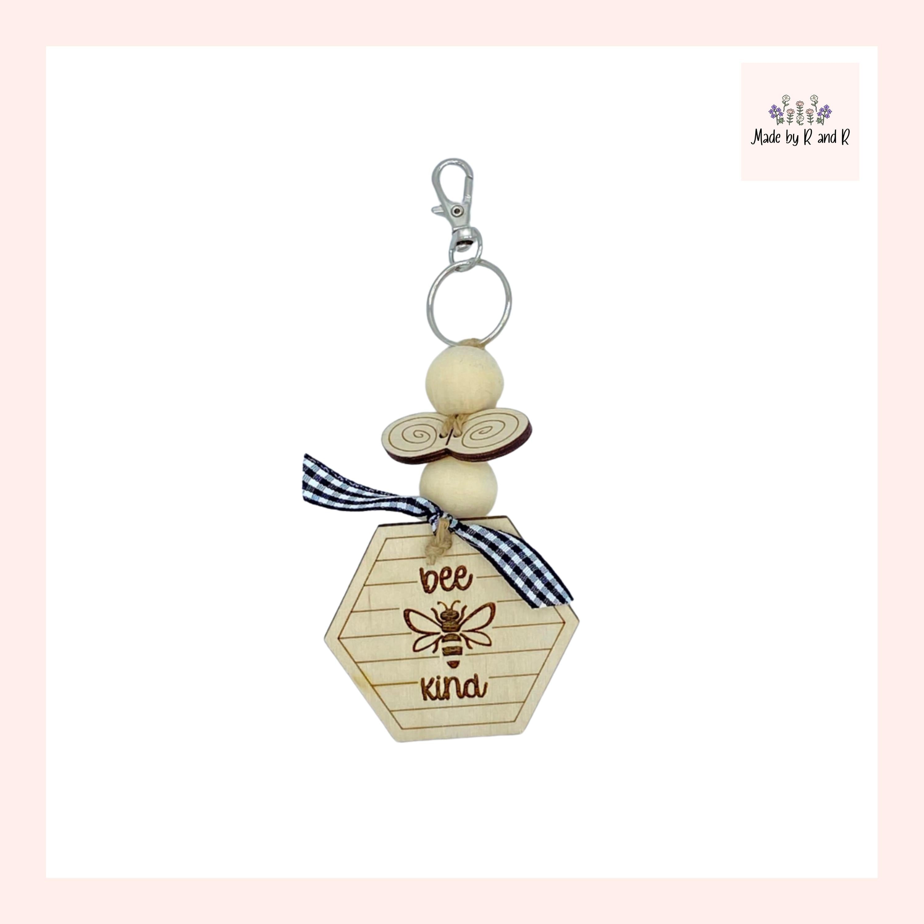 Bumble Bee Keychain with Clip From Made By R And R