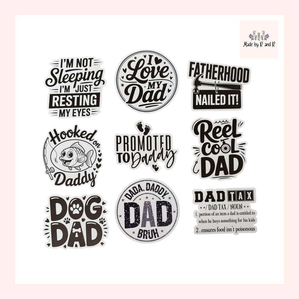 Fun Dad Stickers (Choose One) from Made By R And R