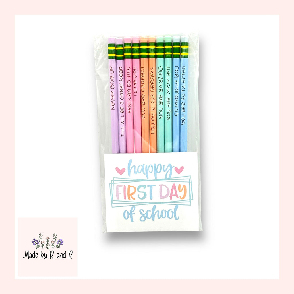 Motivational Pastel Pencils, set of 10 (Choose from two different inserts) From Made By R And R