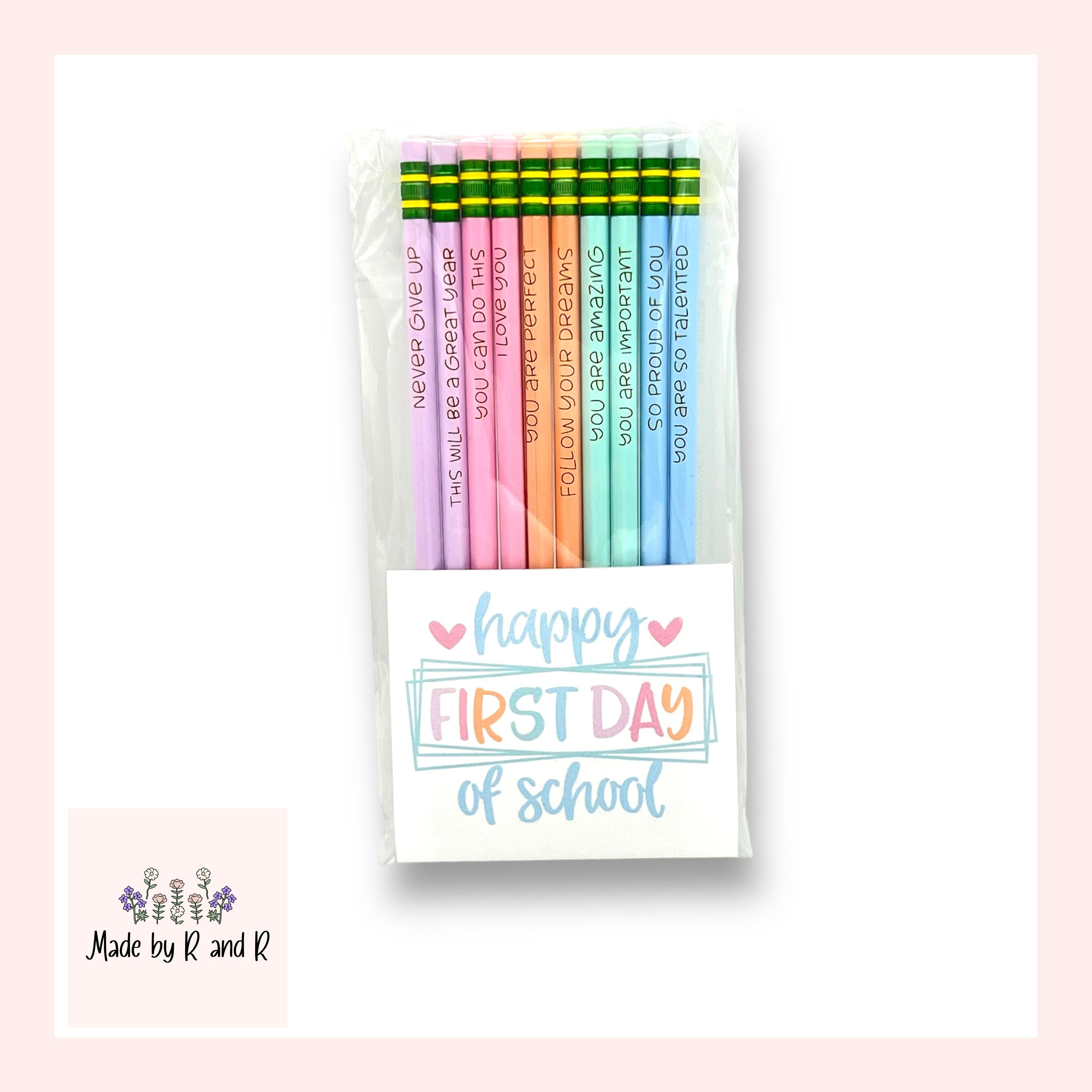 Motivational Pastel Pencils, set of 10 (Choose from two different inserts) From Made By R And R