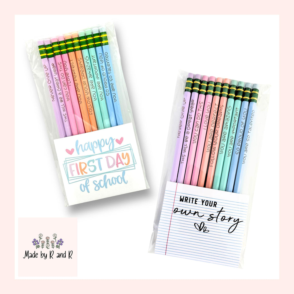 Motivational Pastel Pencils, set of 10 (Choose from two different inserts) From Made By R And R