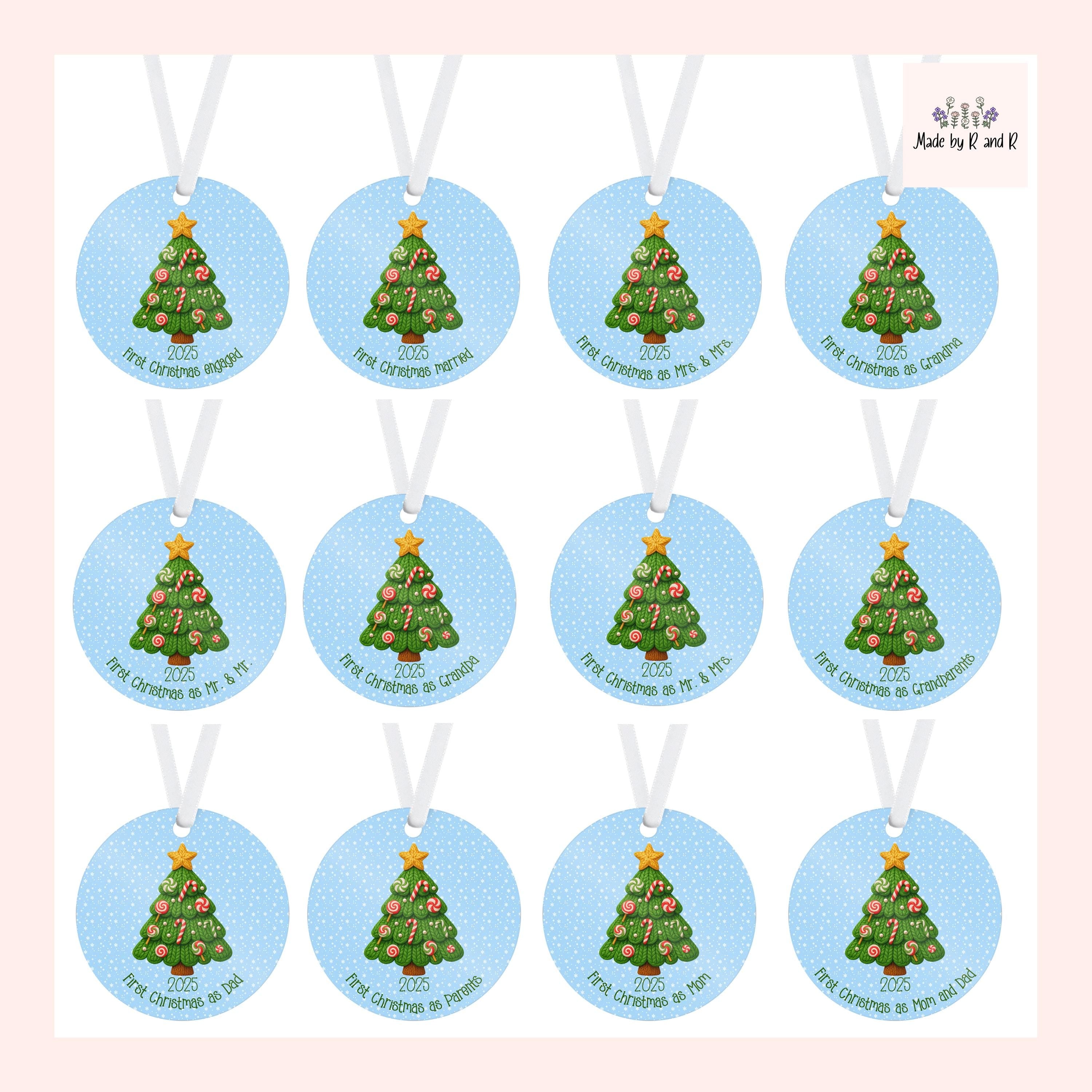 Faux Knit First Christmas Ornaments (Choose One) From Made By R And R