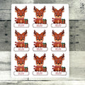 Reindeer Gift Labels From Made By R And R (Choose from hat or bow)