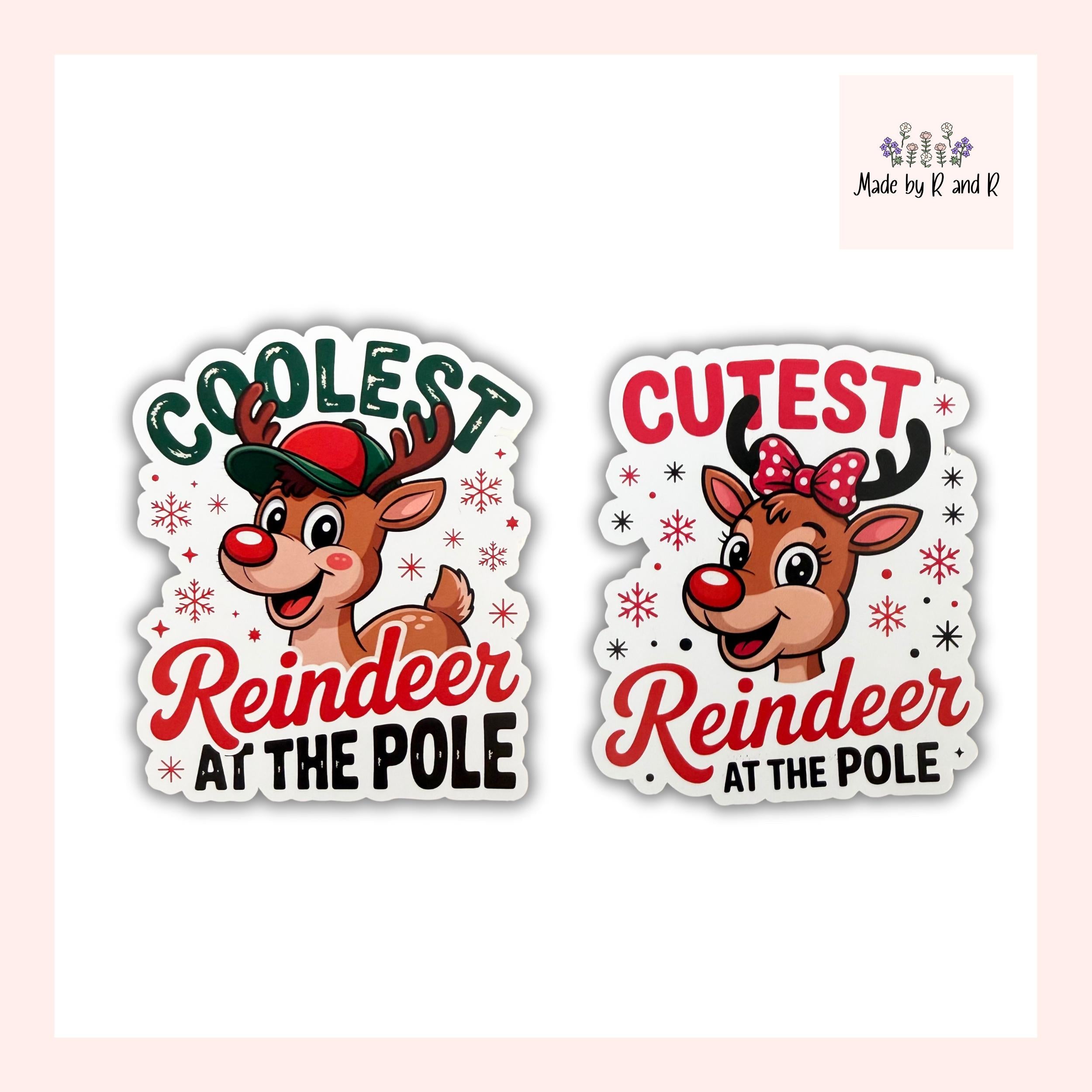 Reindeer Sticker (Choose One) From Made By R And R