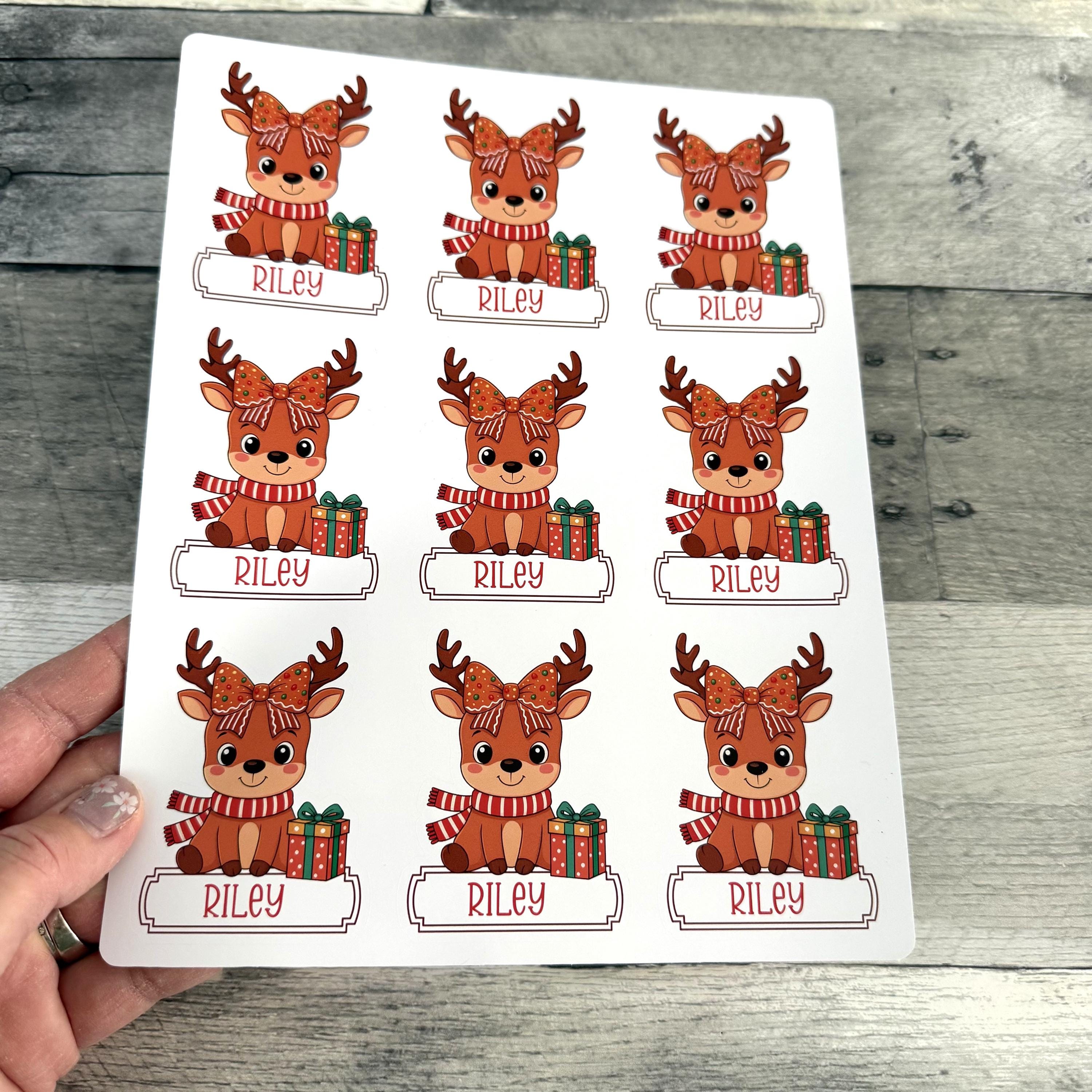 Reindeer Gift Labels From Made By R And R (Choose from hat or bow)