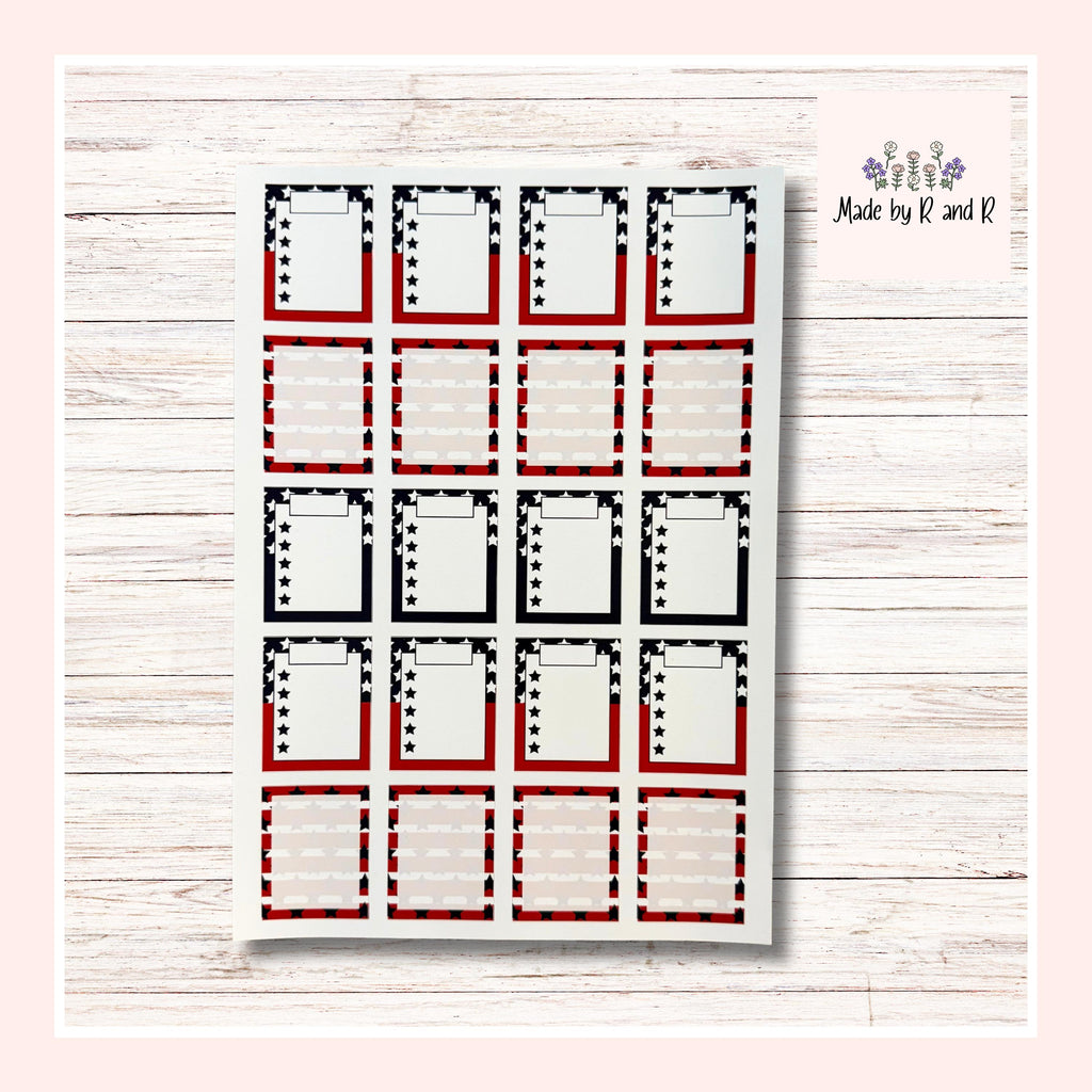 Patriotic Planner Stickers (set of 20) from Made By R And R