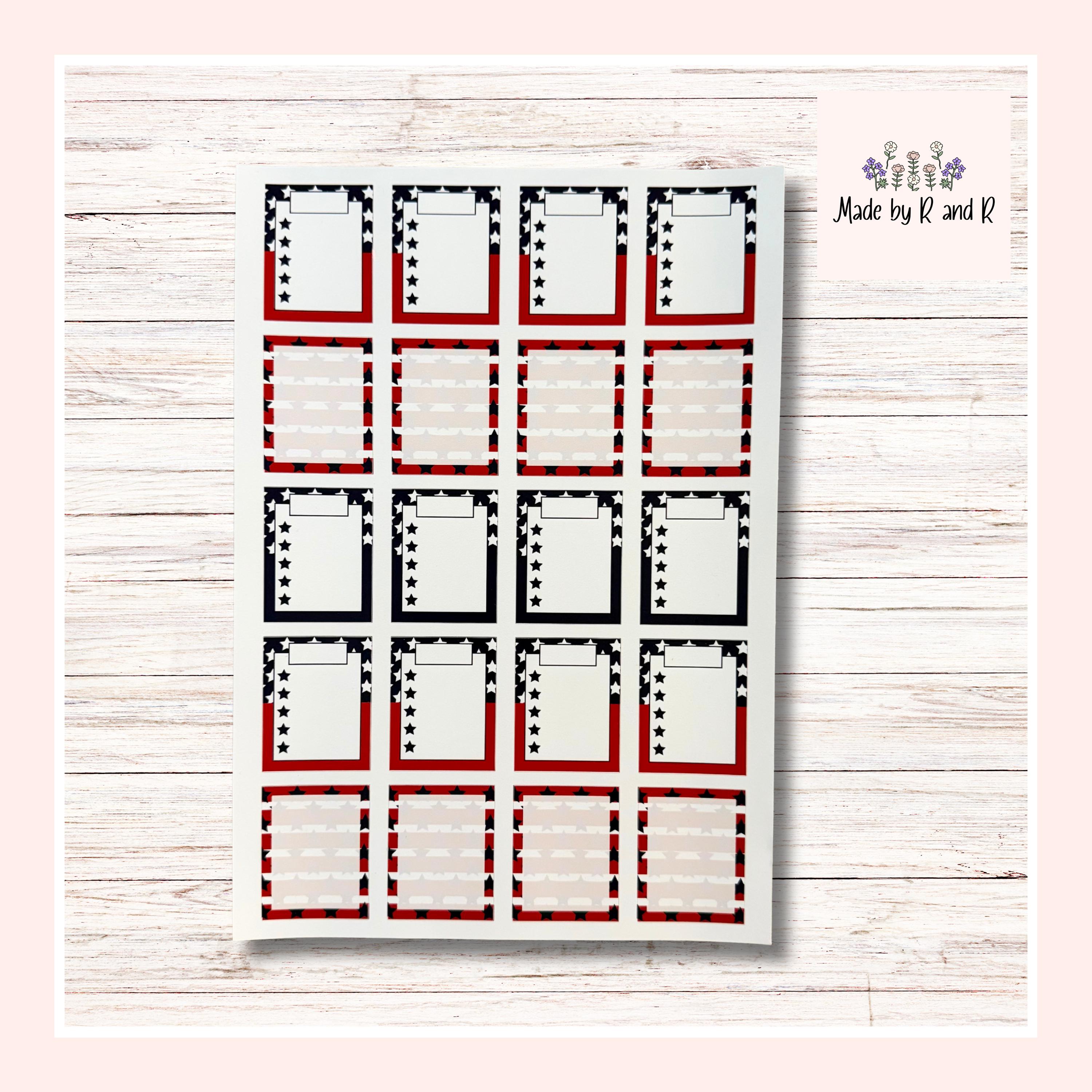 Patriotic Planner Stickers (set of 20) from Made By R And R