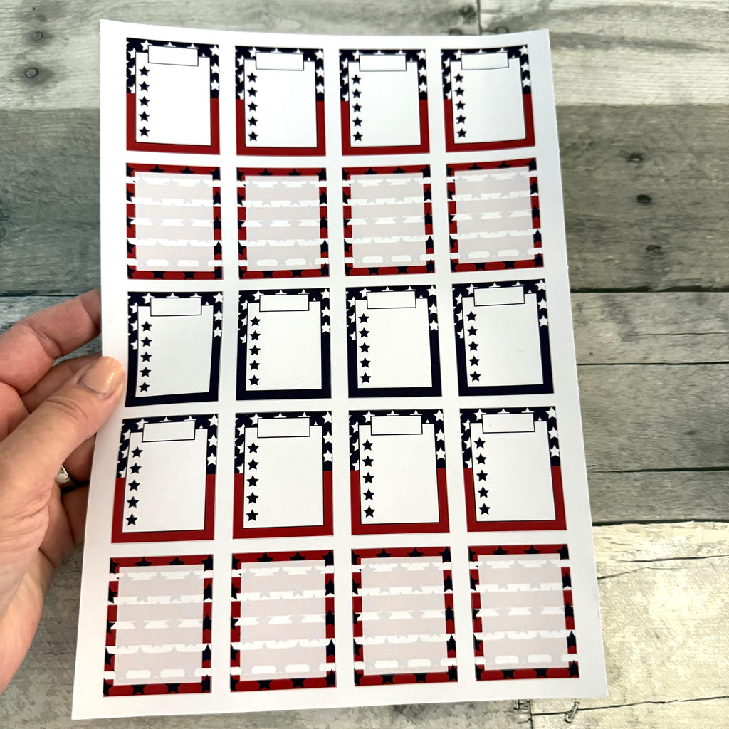 Patriotic Planner Stickers (set of 20) from Made By R And R