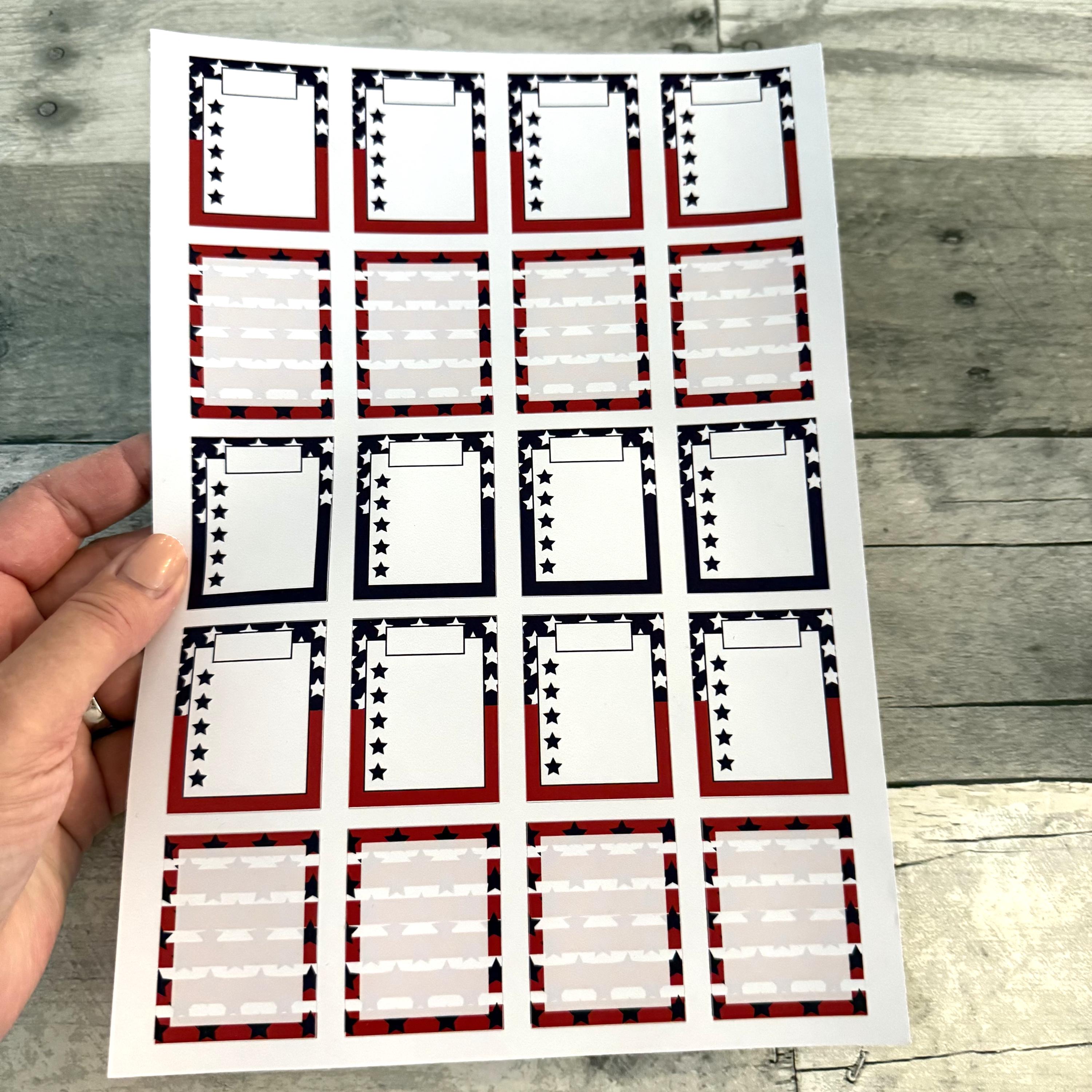 Patriotic Planner Stickers (set of 20) from Made By R And R