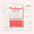 Radiation Sessions Left Small Countdown Sticker From Made By R And R