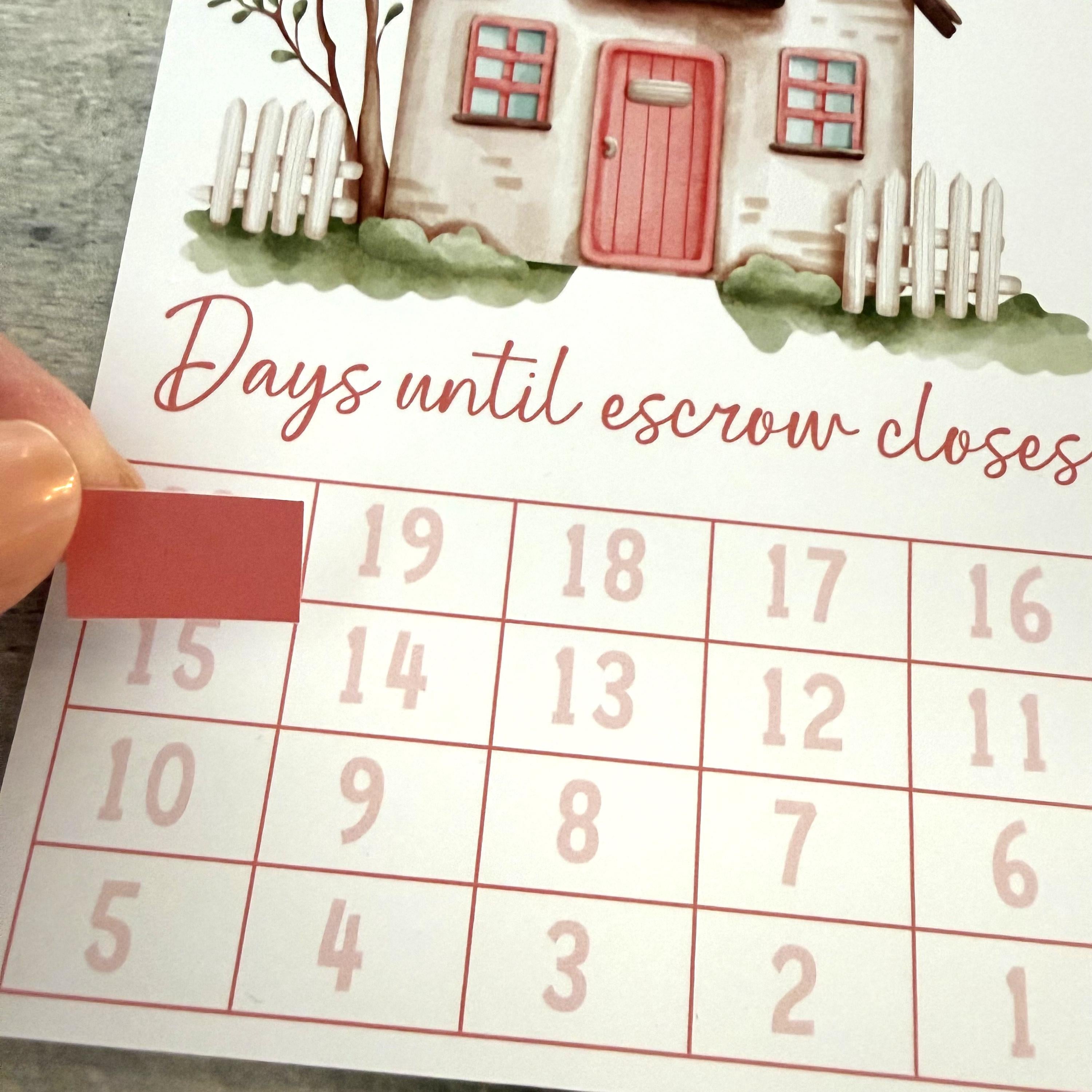 Days Until Escrow Closes Small Countdown Sticker From Made By R And R