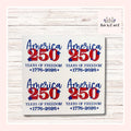 America 250 Stickers (set of 4) from Made By R And R
