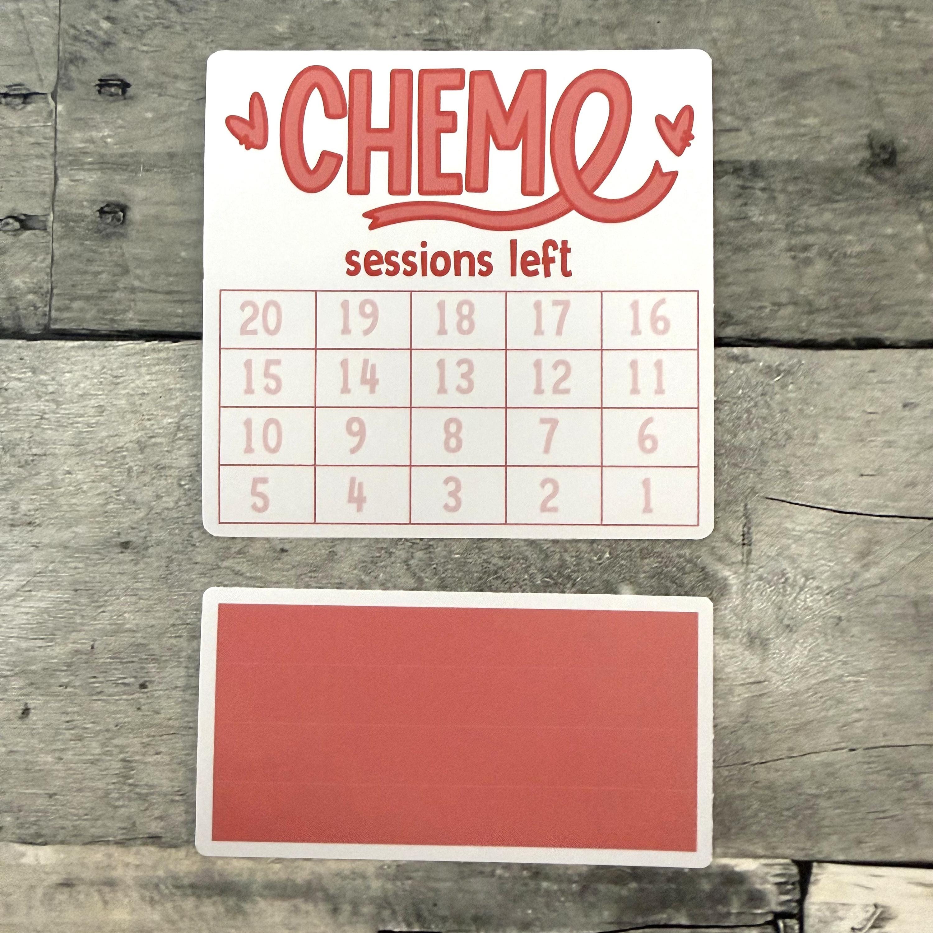 Chemo Sessions Left Small Countdown Sticker From Made By R And R