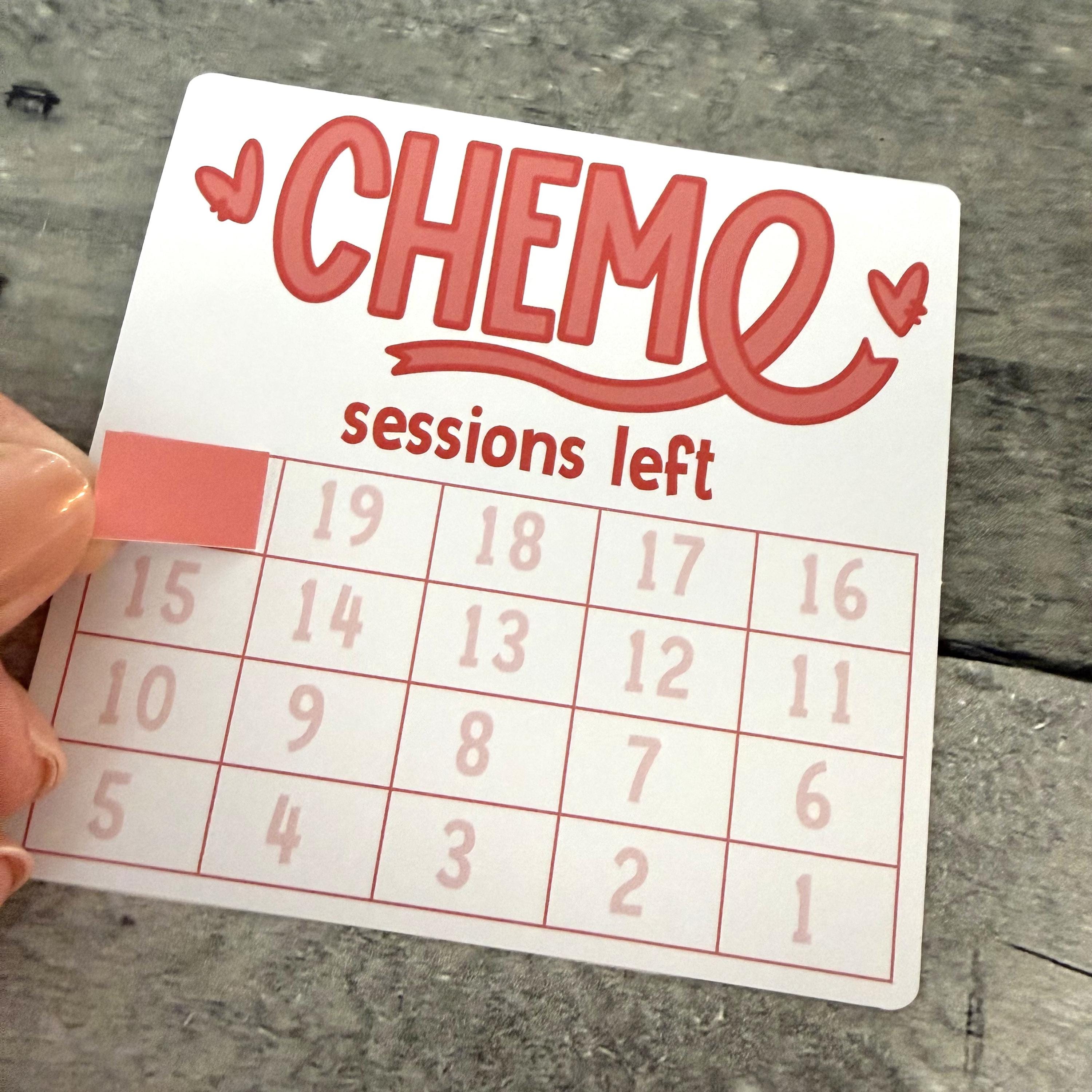 Chemo Sessions Left Small Countdown Sticker From Made By R And R