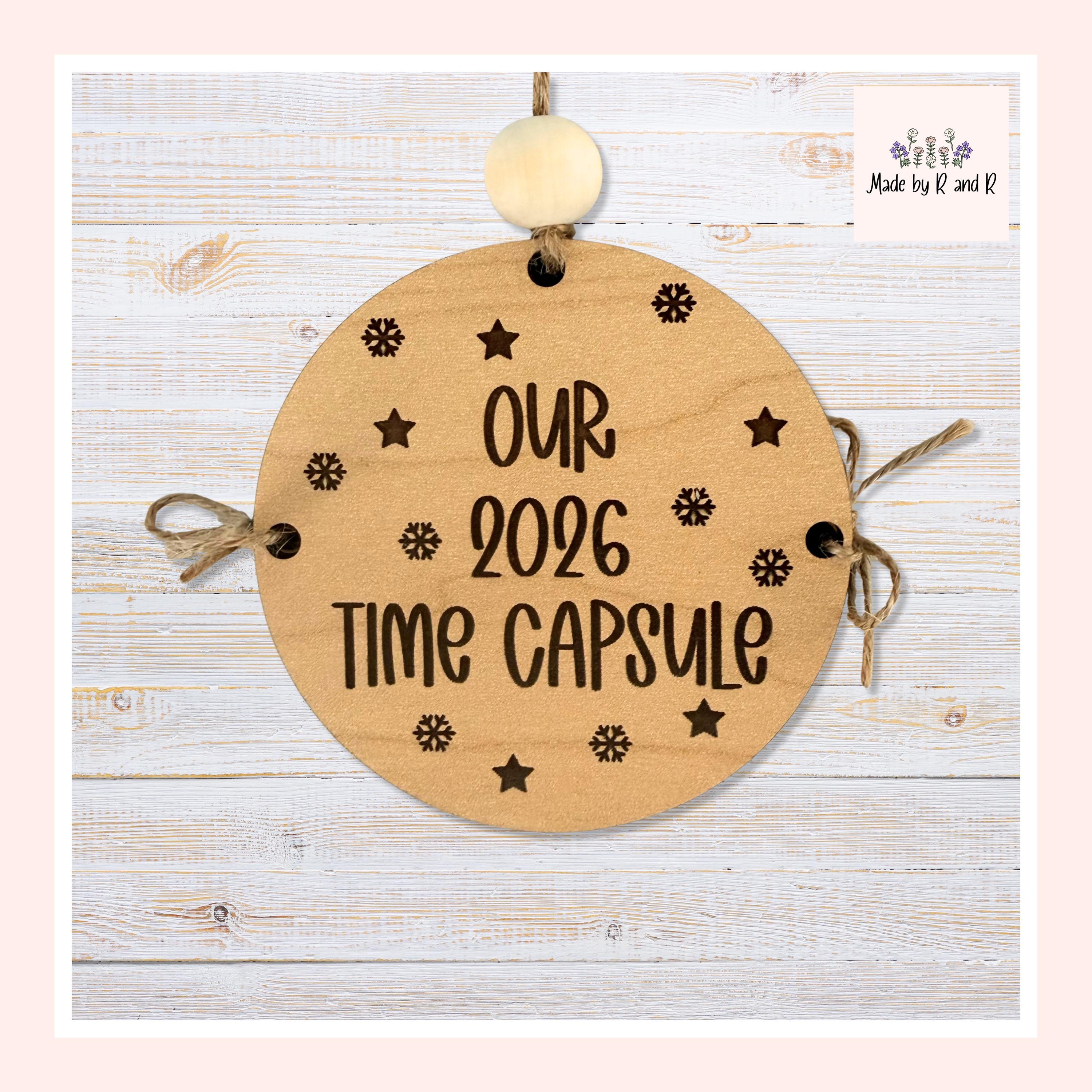 2026 Time Capsule Engraved Wood Ornaments From Made By R And R