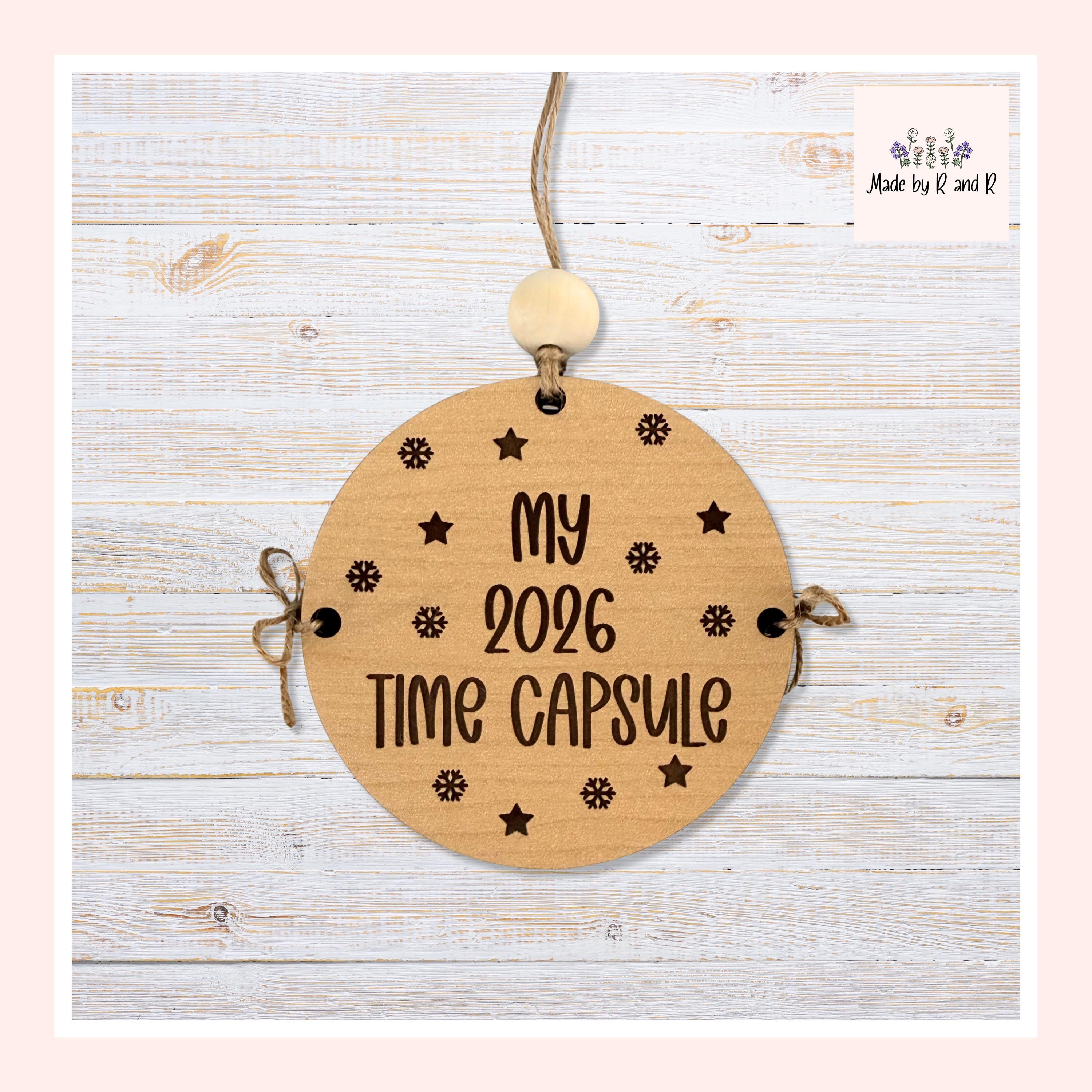 2026 Time Capsule Engraved Wood Ornaments From Made By R And R