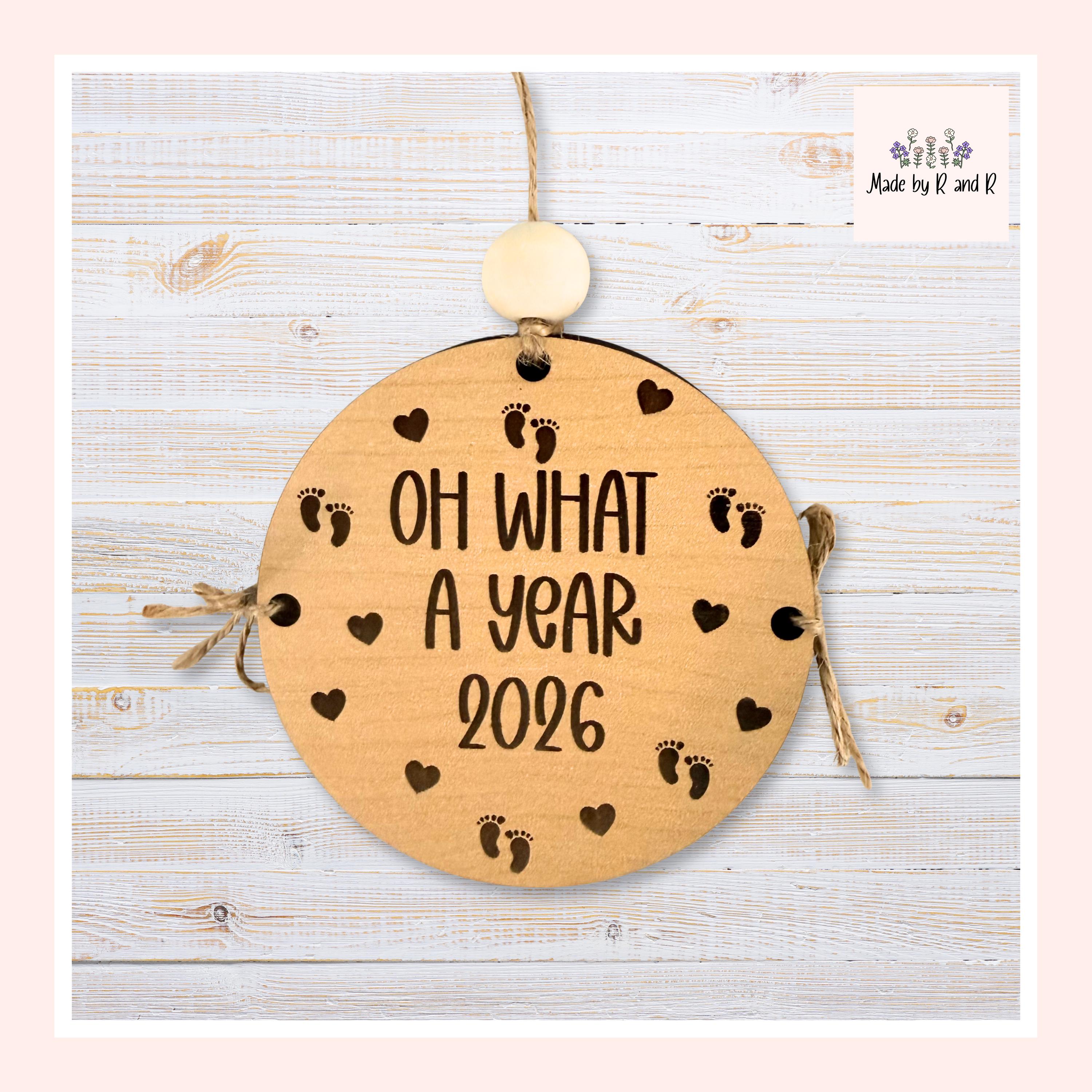 Oh What A Year Time Capsule Engraved Wood Ornaments From Made By R And R