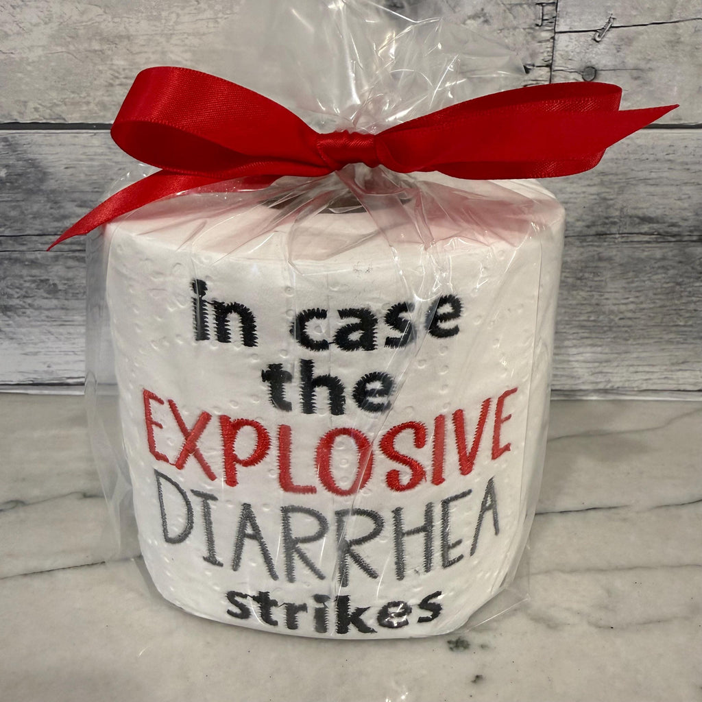 In Case The Explosive Diarrhea Strikes Embroidered Toilet Paper From Made By R And R