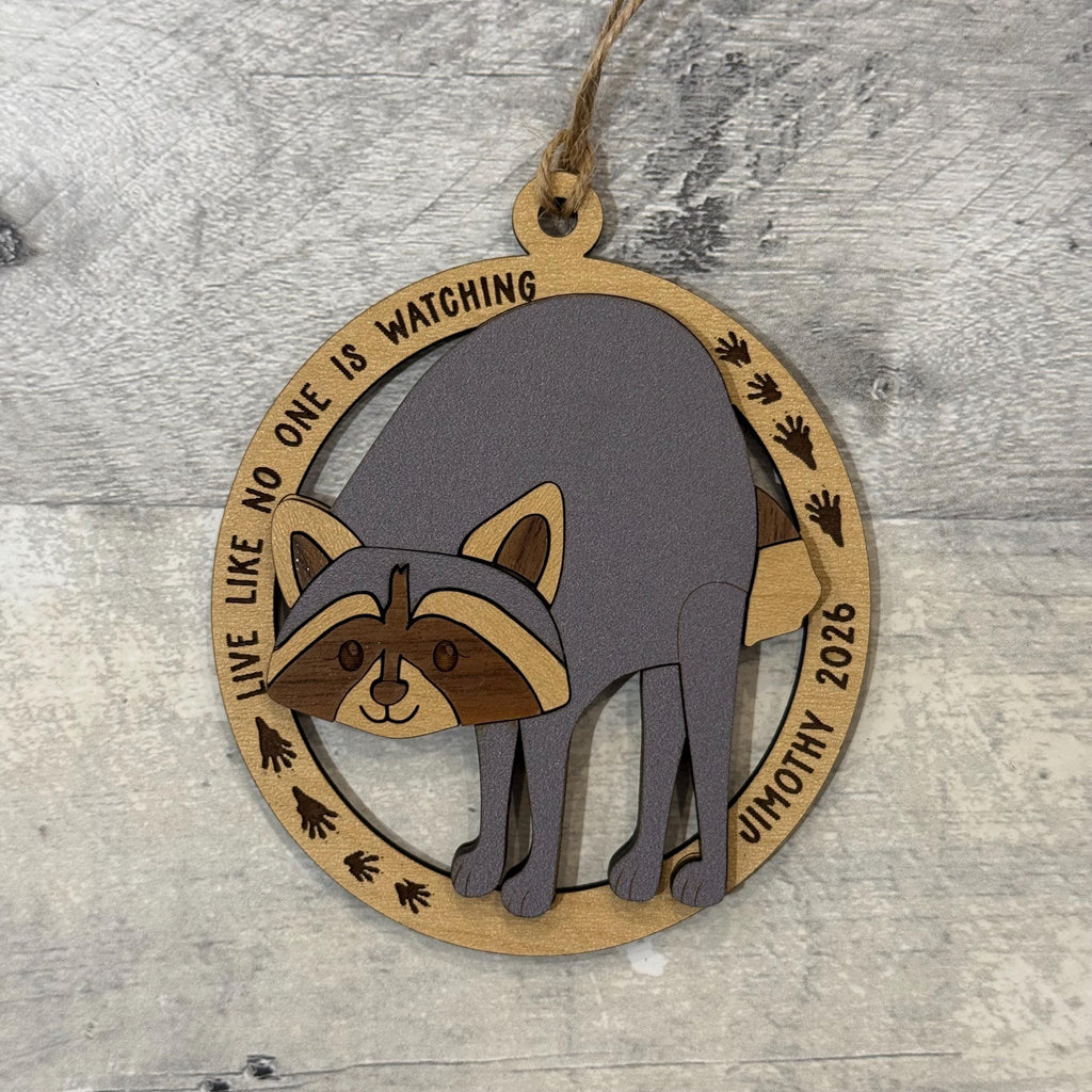 Live Like No One Is Watching Jimothy 2026 Engraved Wood Ornament From Made By R And R