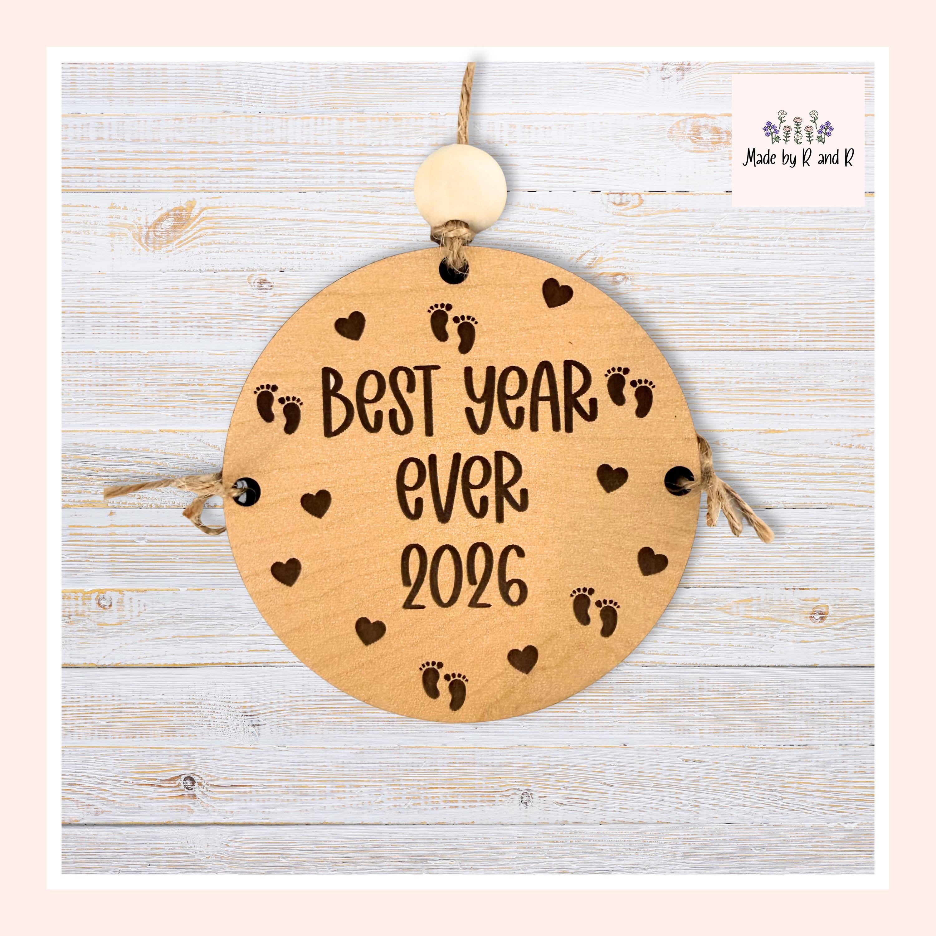 2026 Time Capsule Engraved Wood Ornaments From Made By R And R