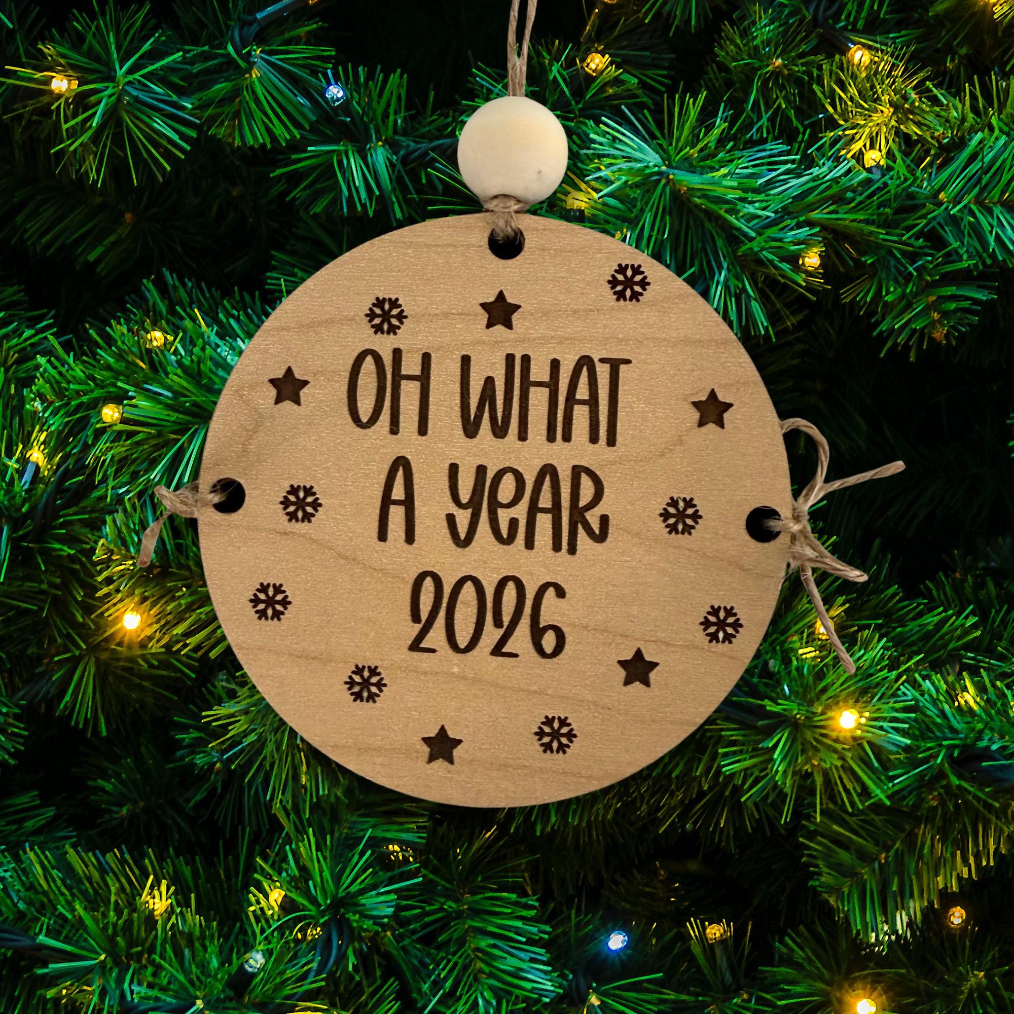 Oh What A Year Time Capsule Engraved Wood Ornaments From Made By R And R