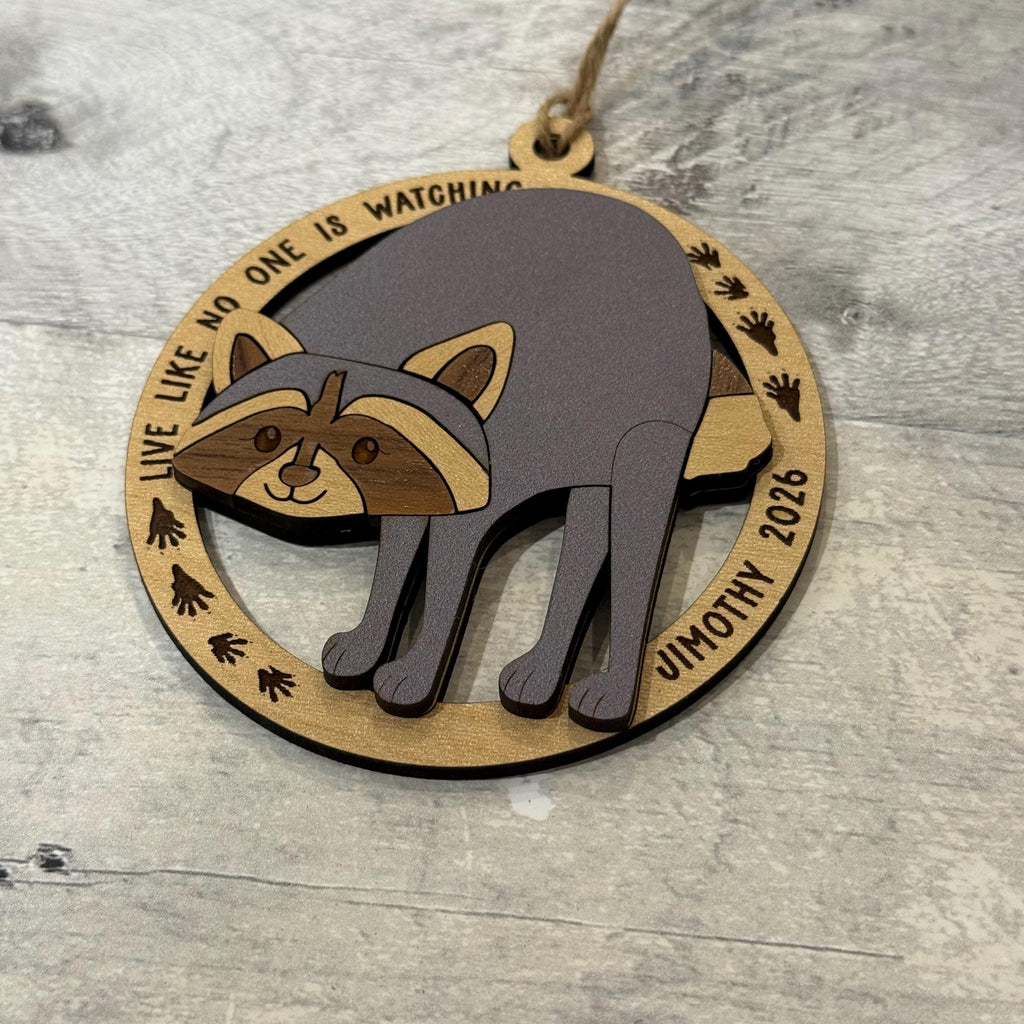 Live Like No One Is Watching Jimothy 2026 Engraved Wood Ornament From Made By R And R