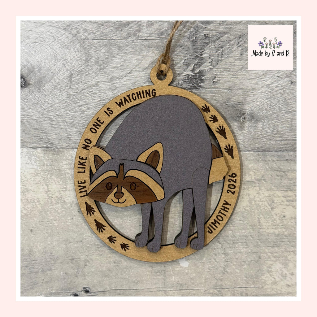 Live Like No One Is Watching Jimothy 2026 Engraved Wood Ornament From Made By R And R