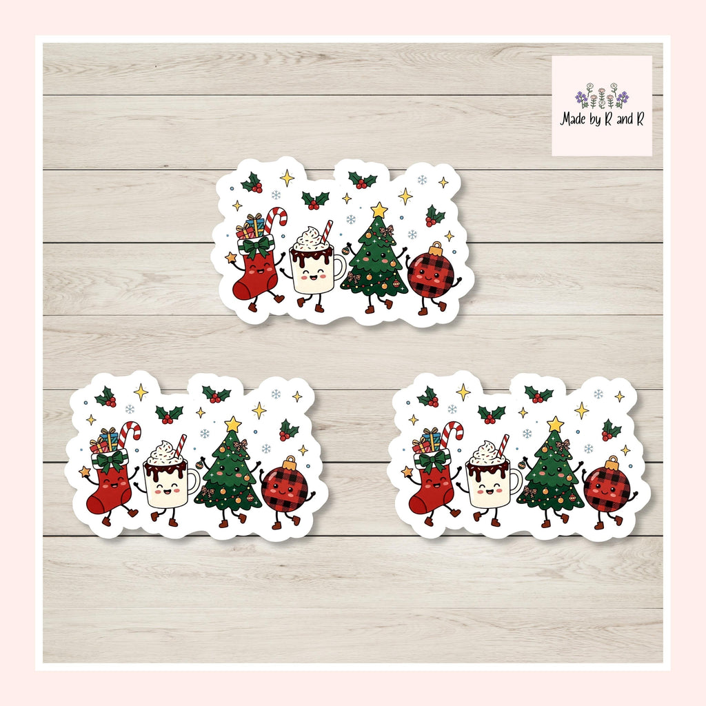 Christmas Pals Sticker (Set of 3) From Made By R And R