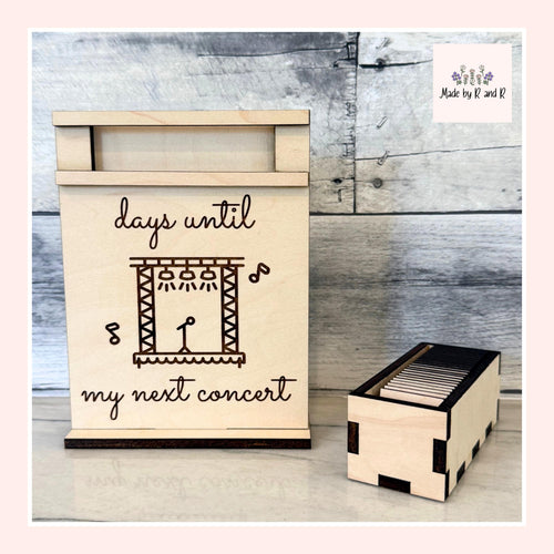 Days Until My Next Festival/Concert Wood Countdown From Made By R And R