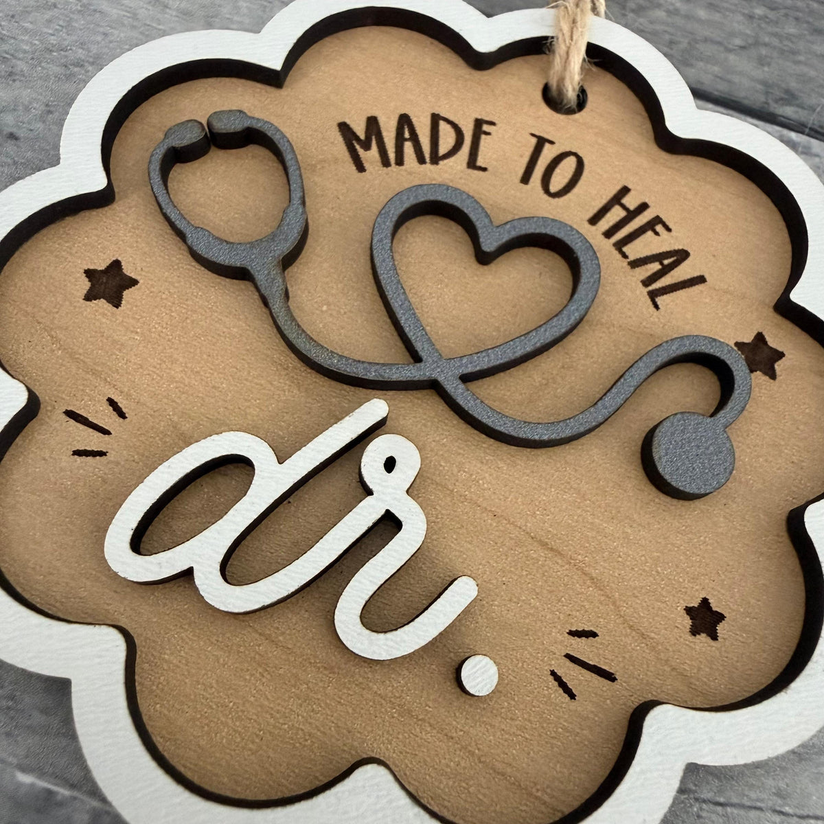 Made To Heal Doctor Wood Ornament From Made By R And R
