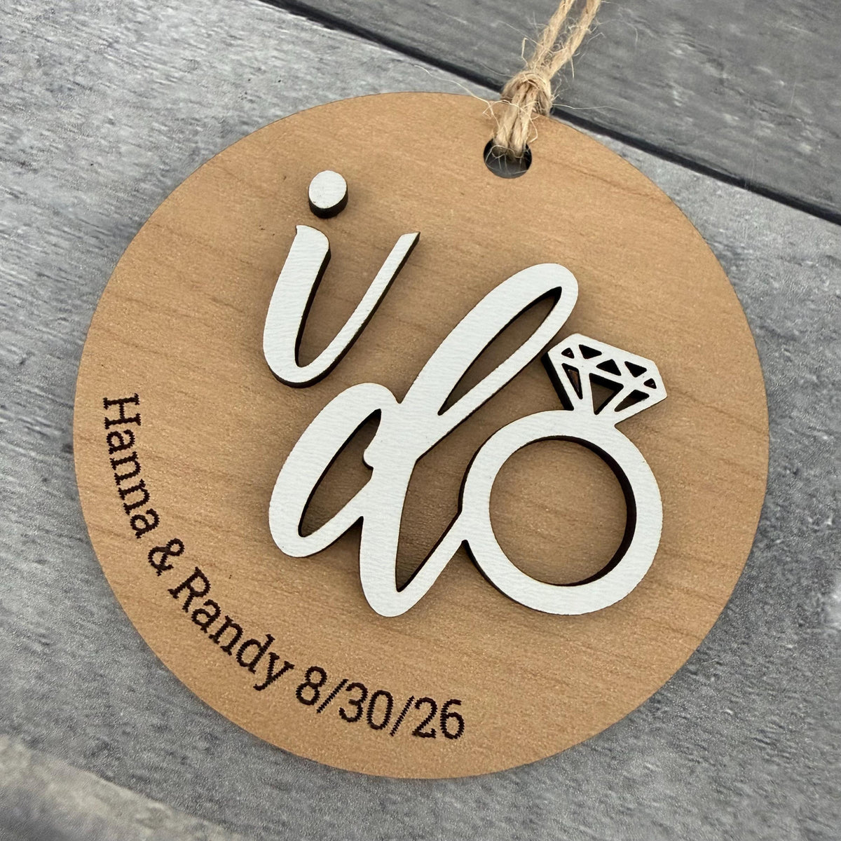 I Do Personalized Wood Christmas Ornament From Made By R And R