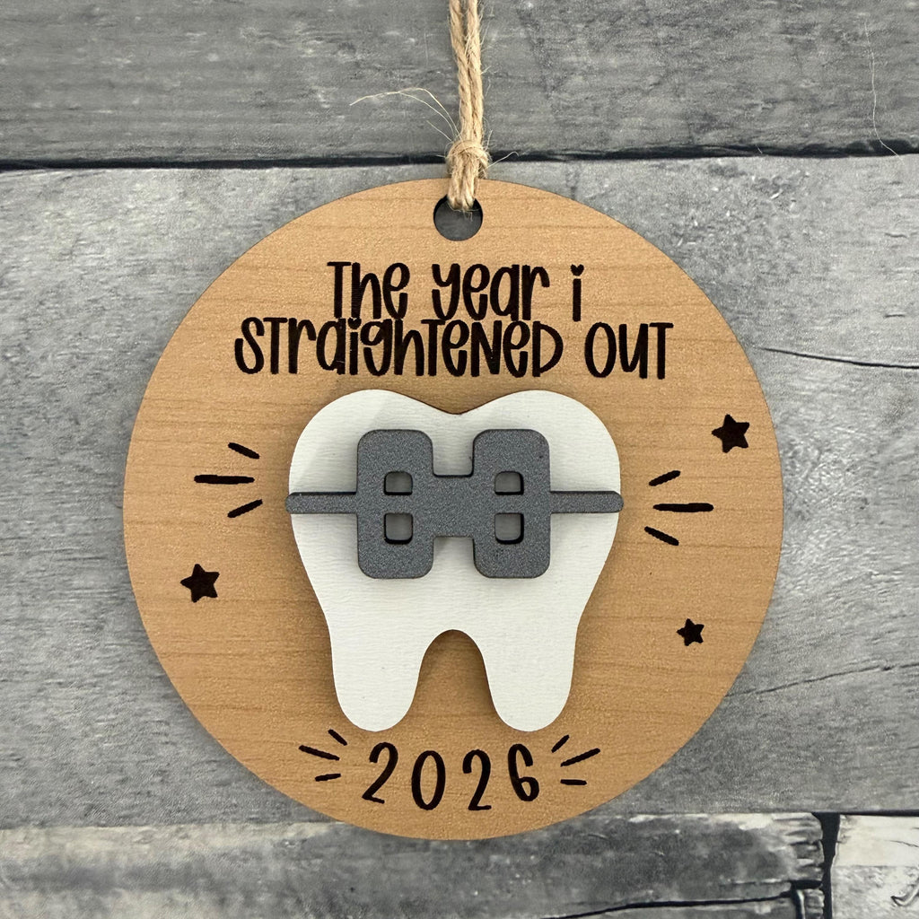 The Year I Straightened Out Wood Christmas Ornament From Made By R And R