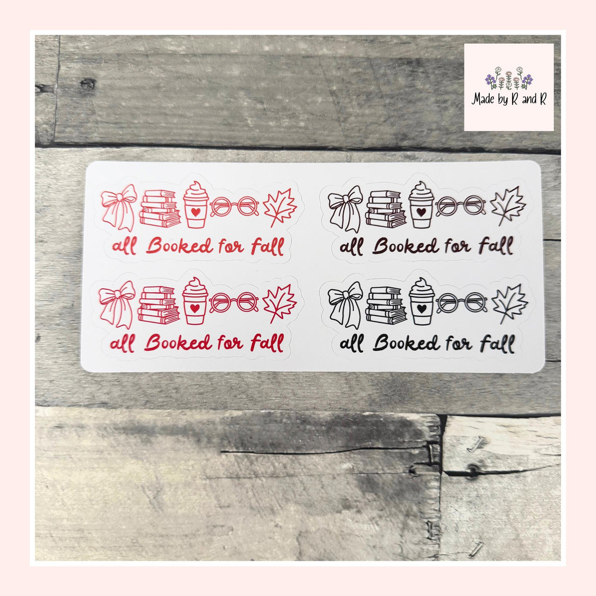 All Booked For Fall Stickers (Set of 4) From Made By R And R